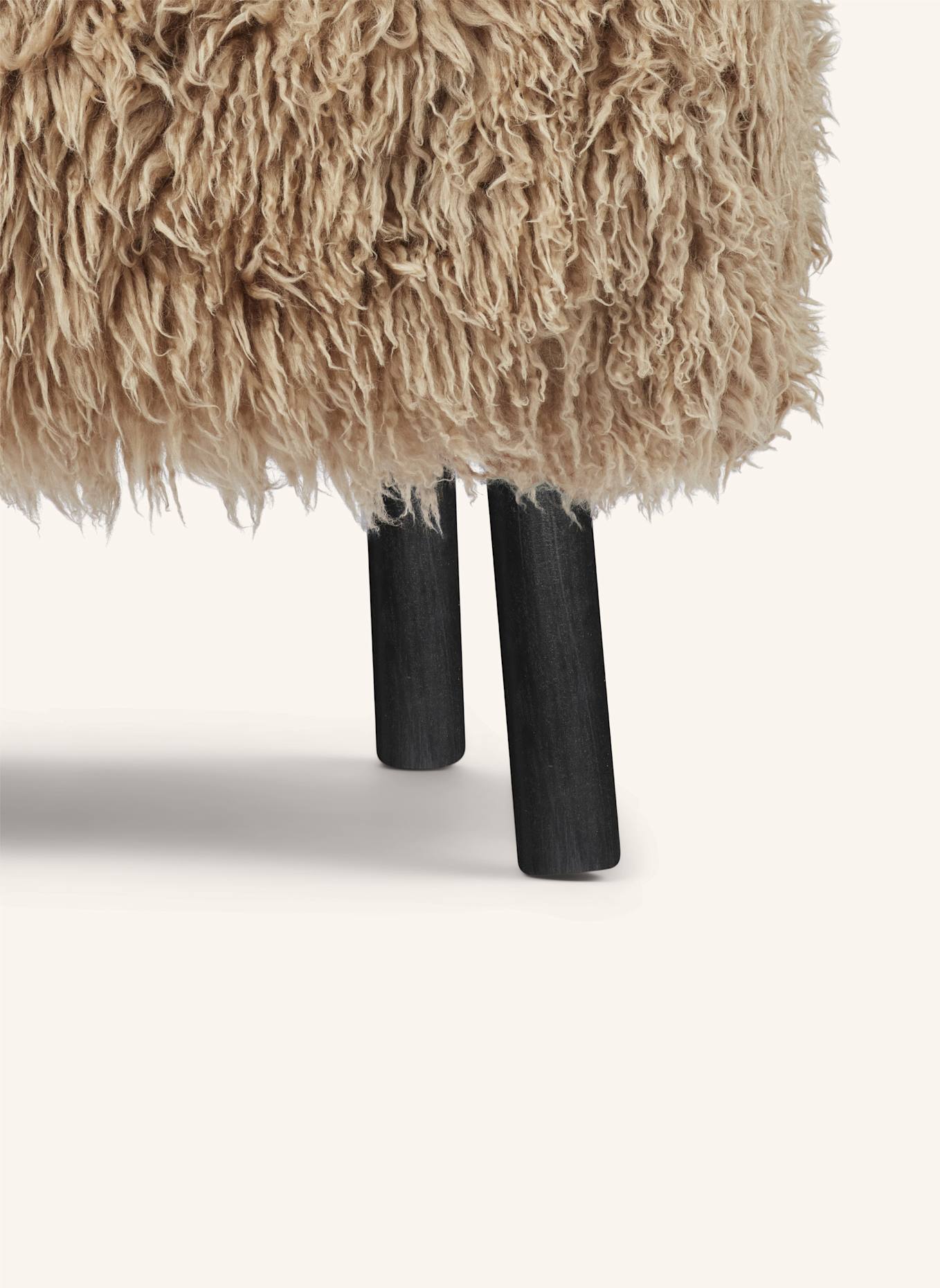 Natures Collection Hocker EMILY: HELLGELB/ SCHWARZ