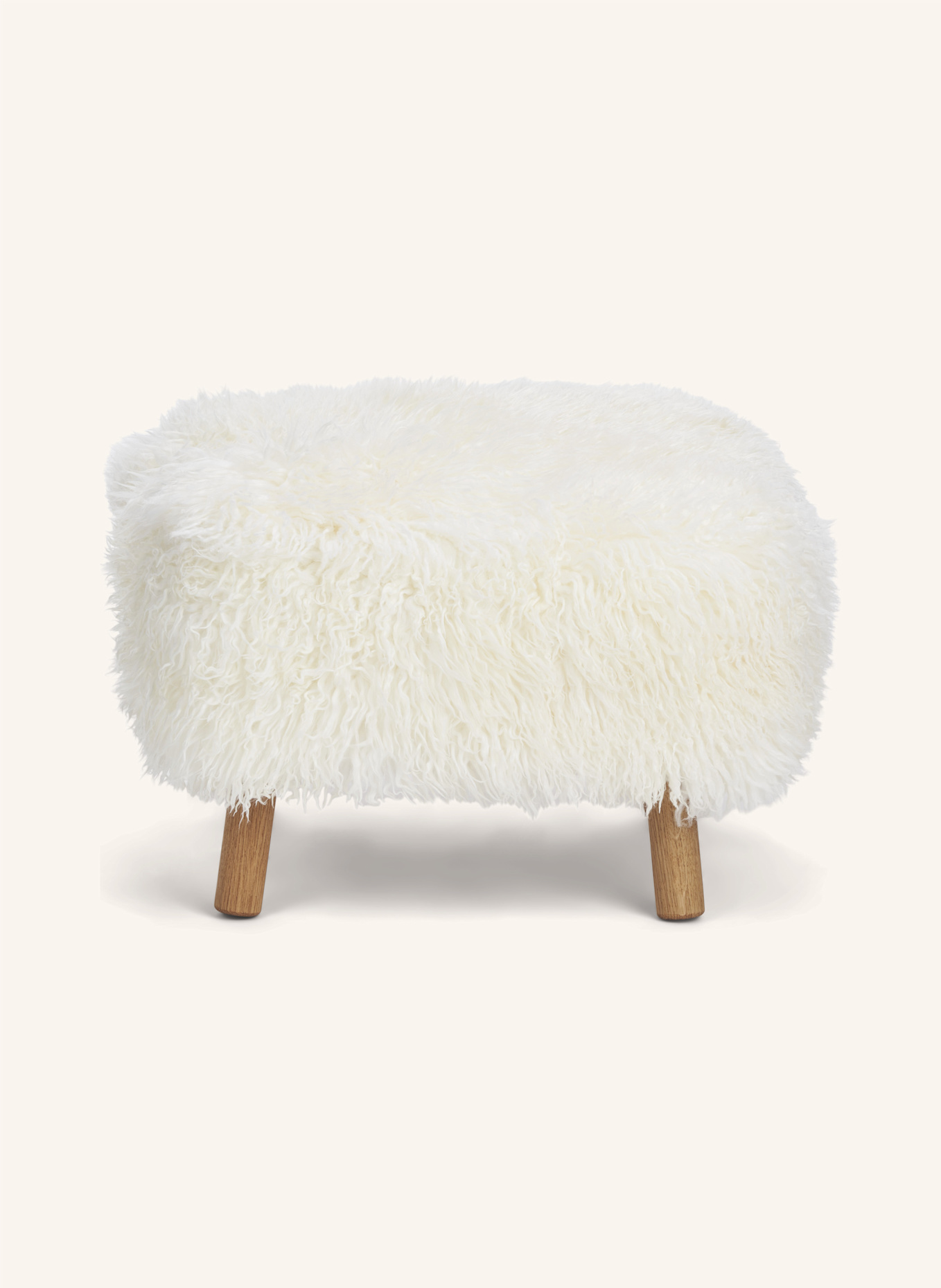 Natures Collection Hocker EMILY: WEISS/ HELLBRAUN