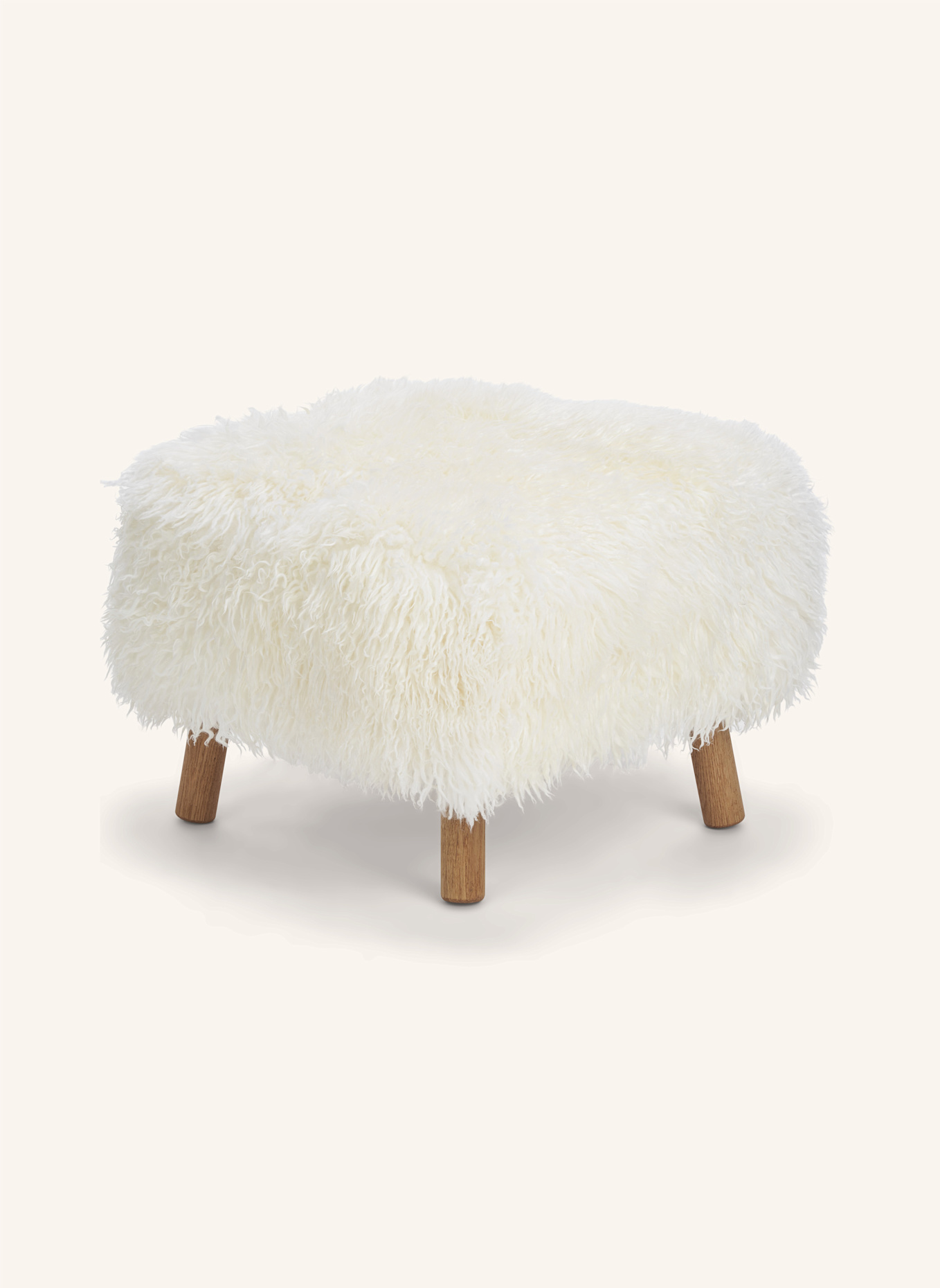 Natures Collection Hocker EMILY: WEISS/ HELLBRAUN