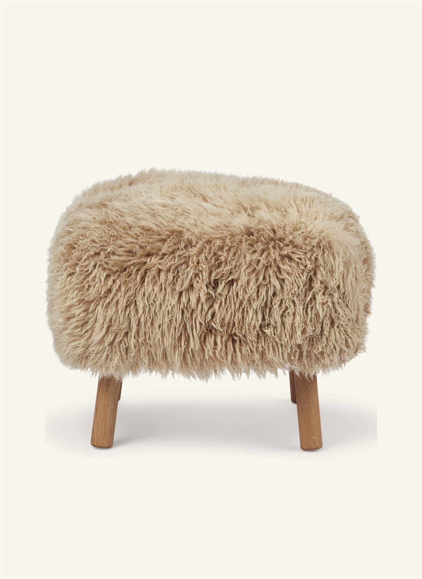 Natures Collection Hocker EMILY: HELLGELB/ HELLBRAUN