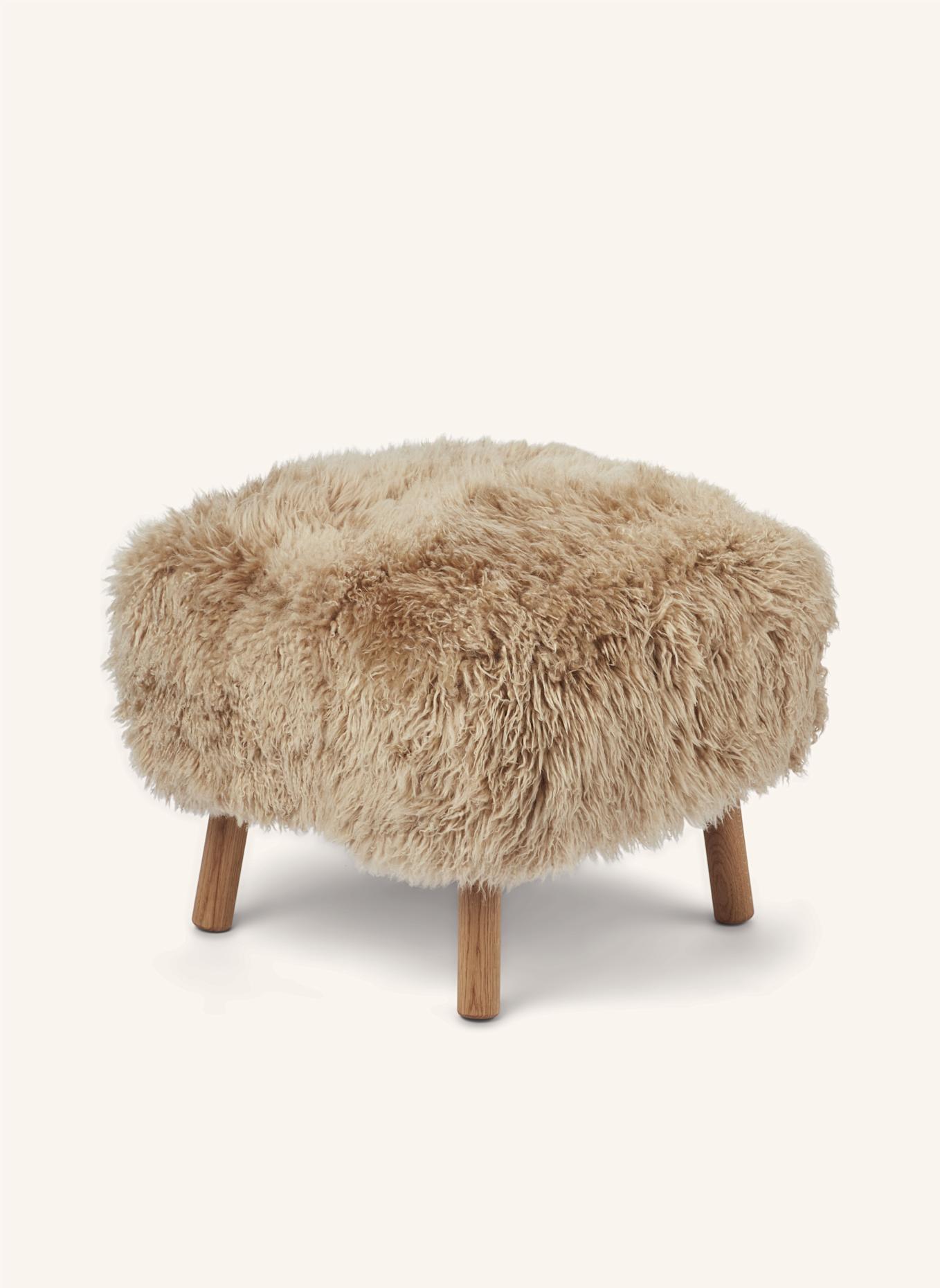 Natures Collection Hocker EMILY: HELLGELB/ HELLBRAUN