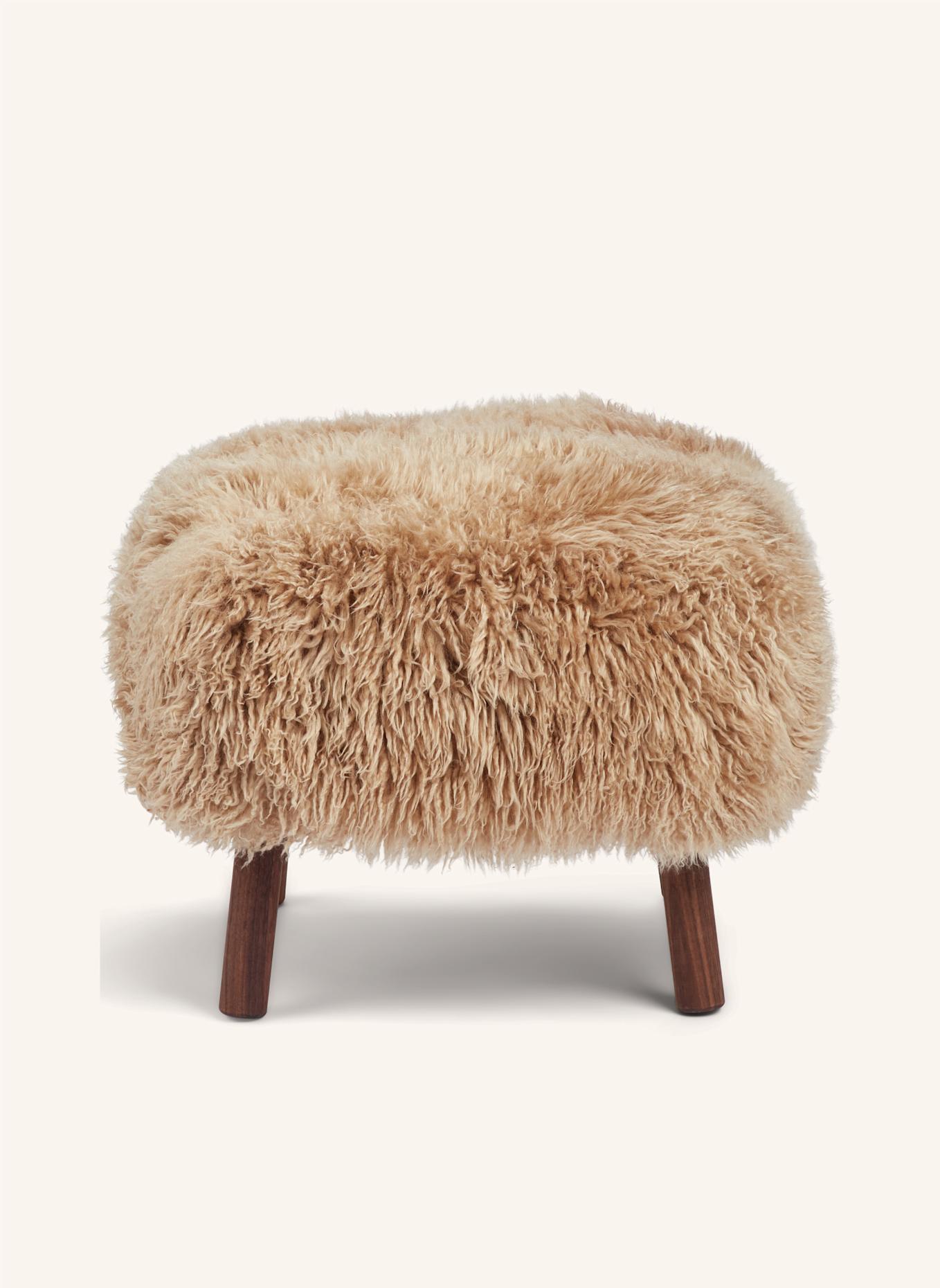 Natures Collection Hocker EMILY: HELLGELB/ DUNKELBRAUN