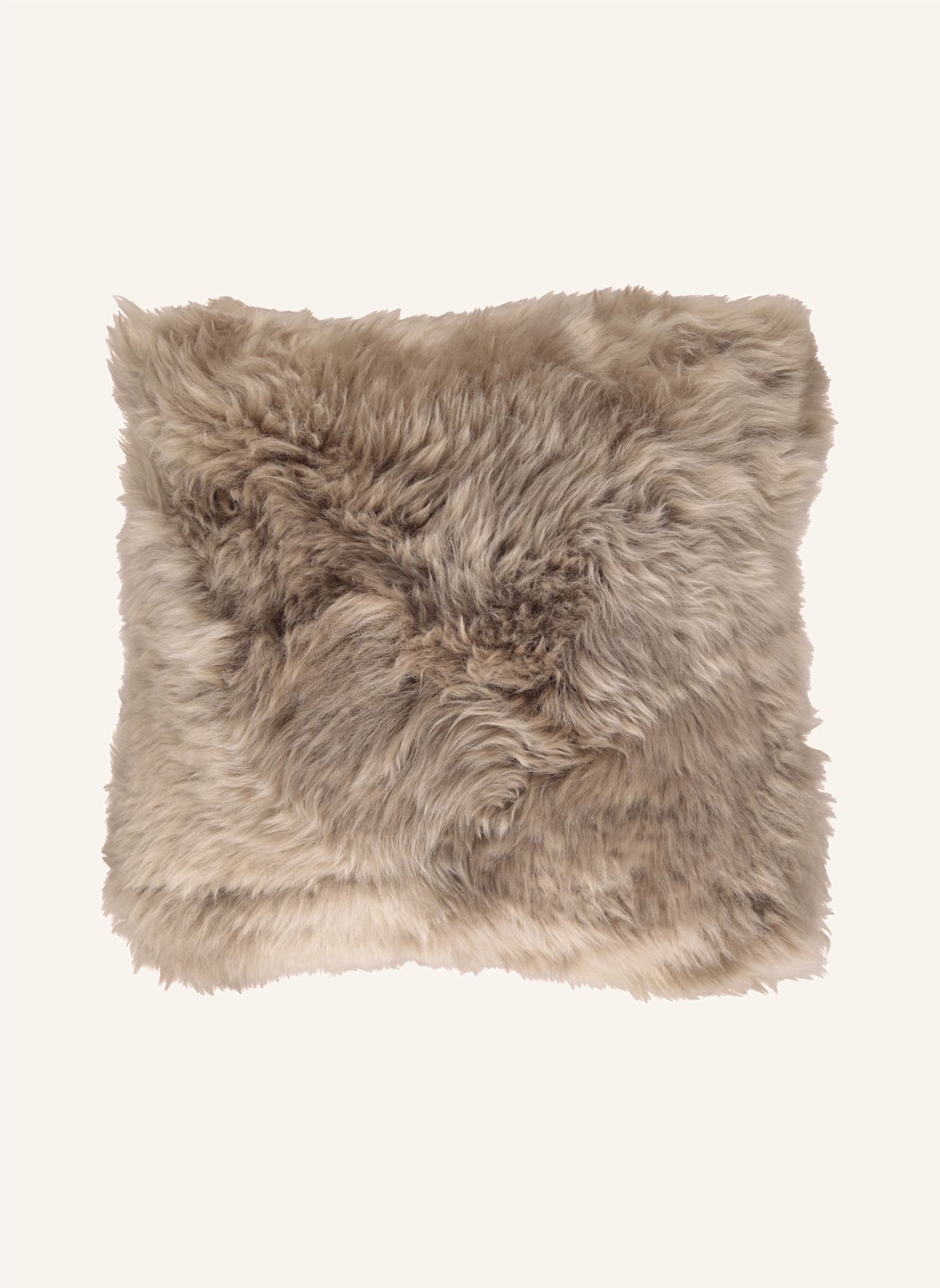 Natures Collection Fellkissen Lammfellkissen Premium Langhaar: TAUPE
