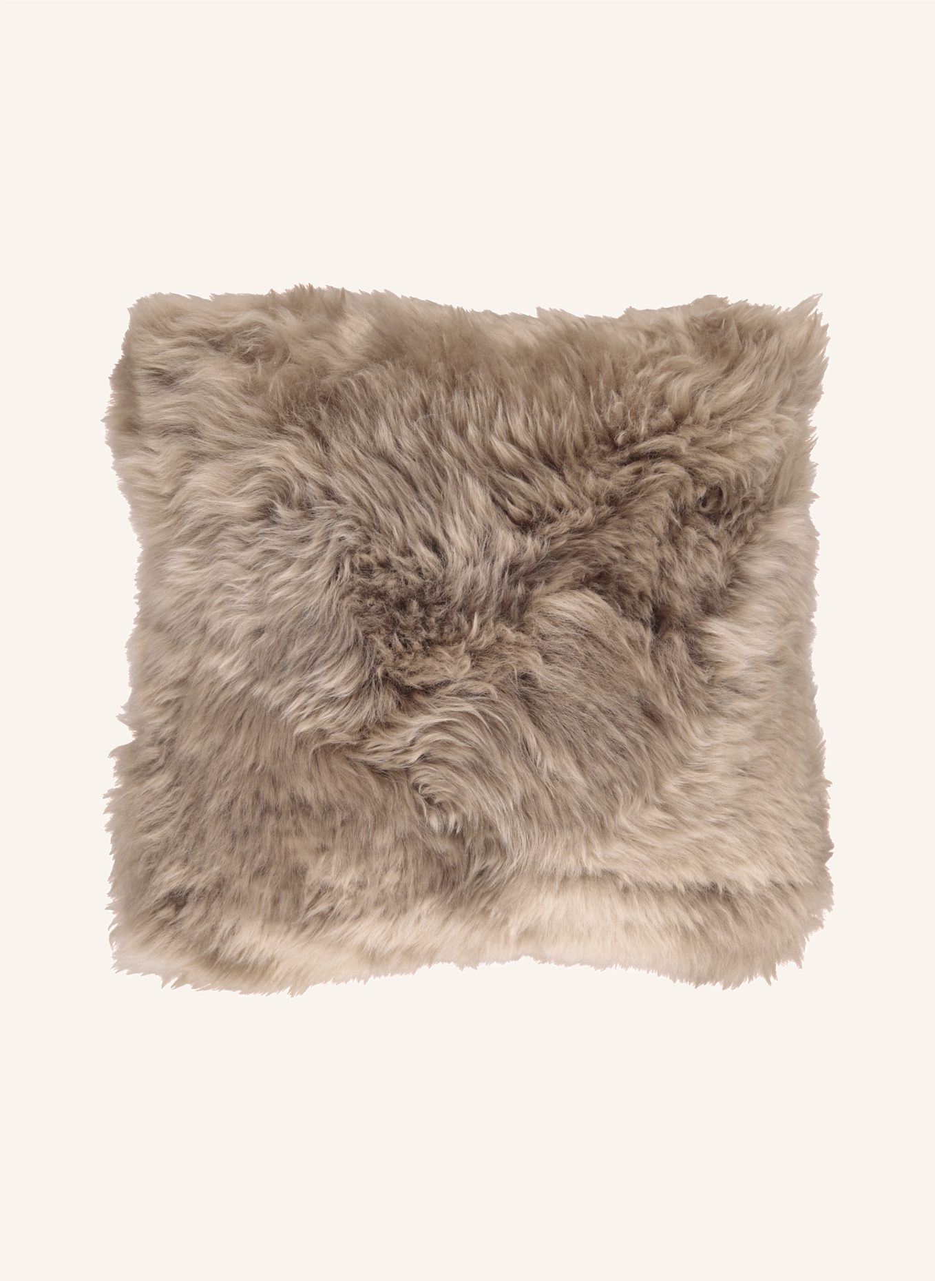 Natures Collection Fellkissen Lammfellkissen Premium Langhaar: TAUPE