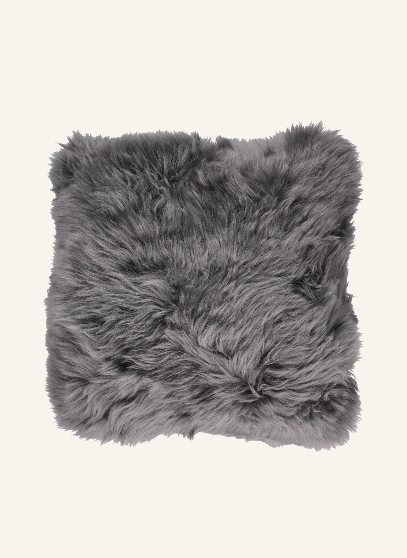 Natures Collection Fellkissen Lammfellkissen Premium Langhaar: DUNKELGRAU