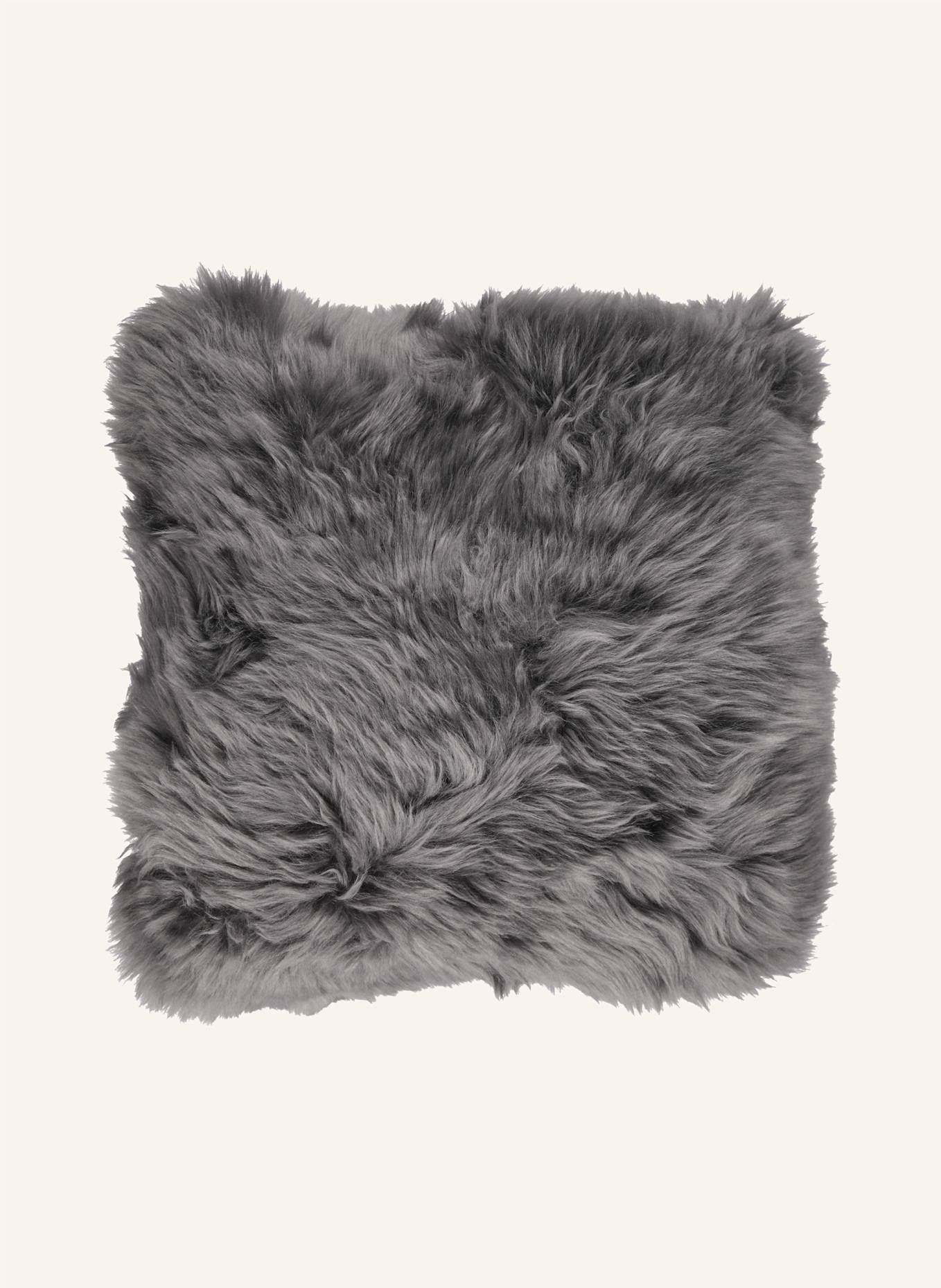 Natures Collection Fellkissen Lammfellkissen Premium Langhaar: DUNKELGRAU