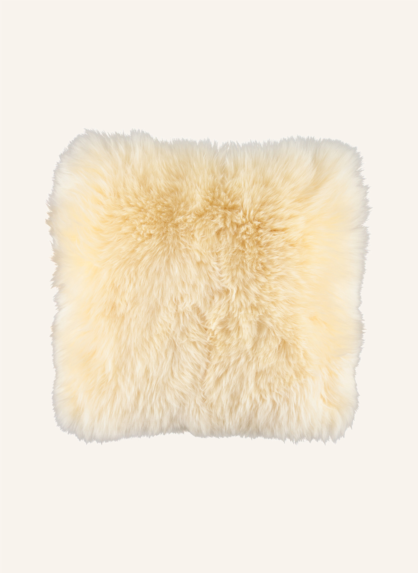 Natures Collection Fellkissen Lammfellkissen Premium Langhaar: CREME