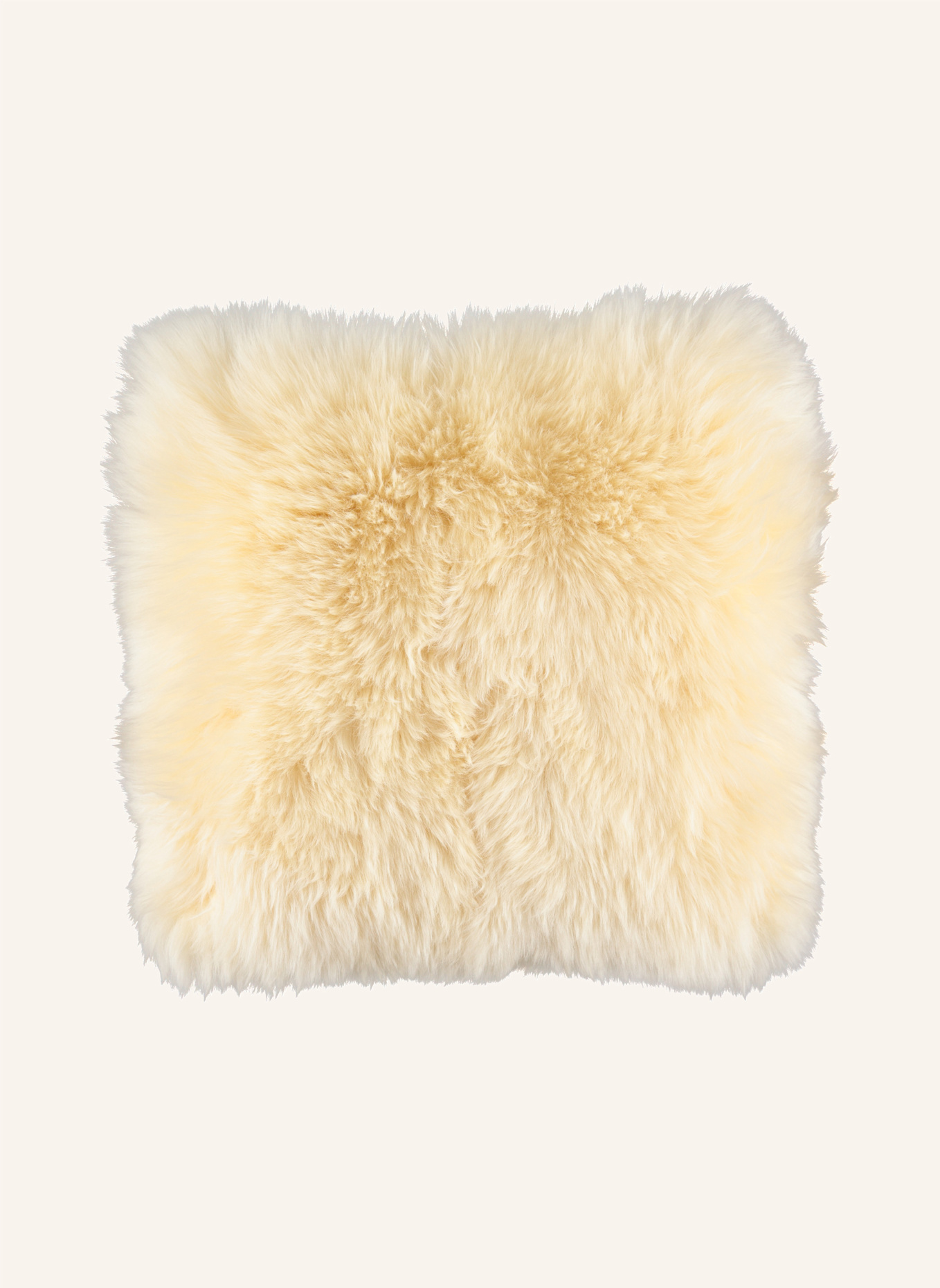 Natures Collection Fellkissen Lammfellkissen Premium Langhaar: CREME