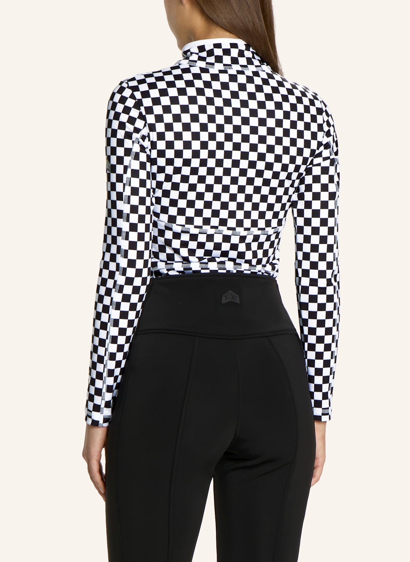 JET SET Langarm Zip GINGER: WEISS