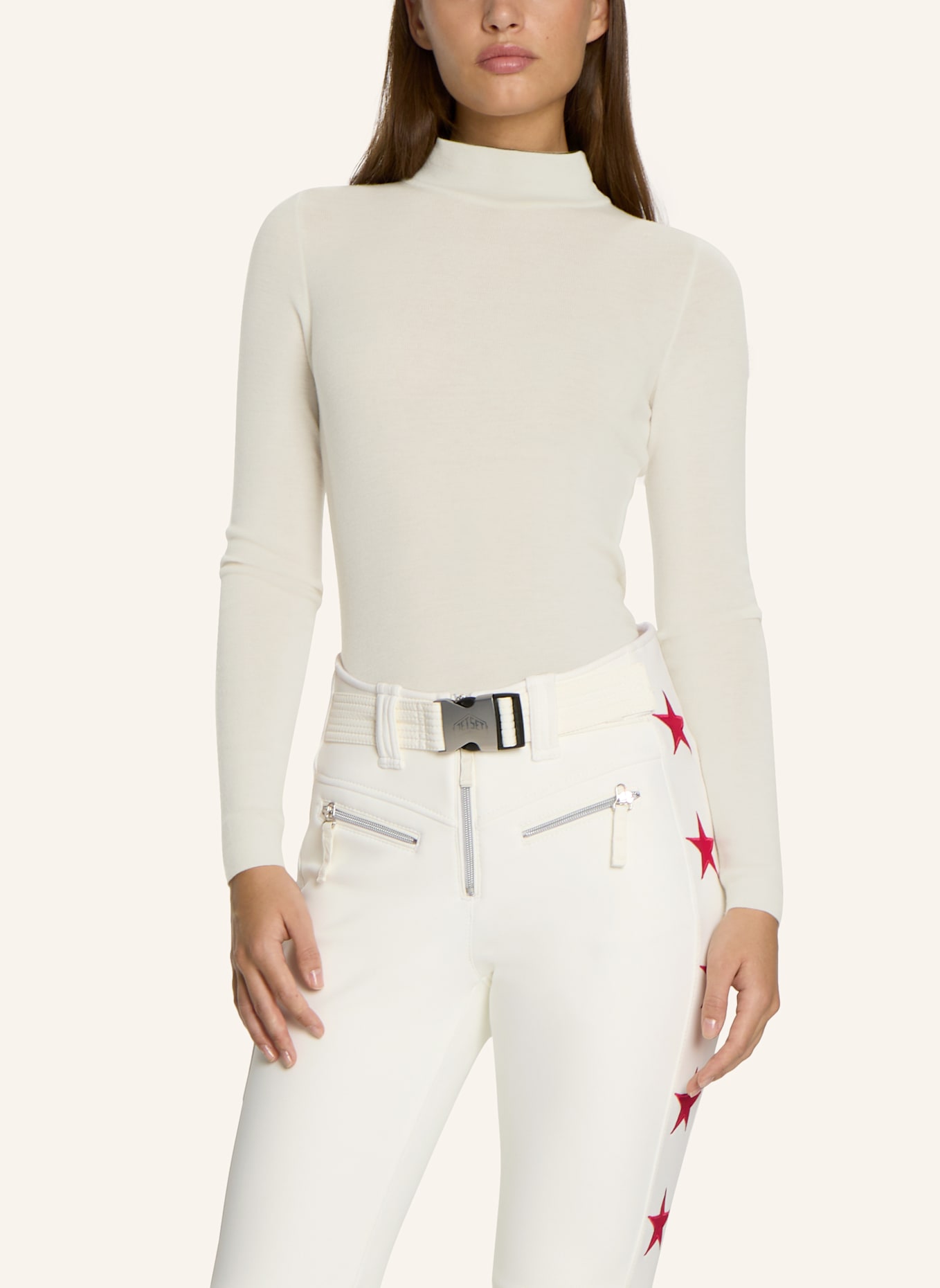 JET SET Langram Pullover CHIARA: WEISS