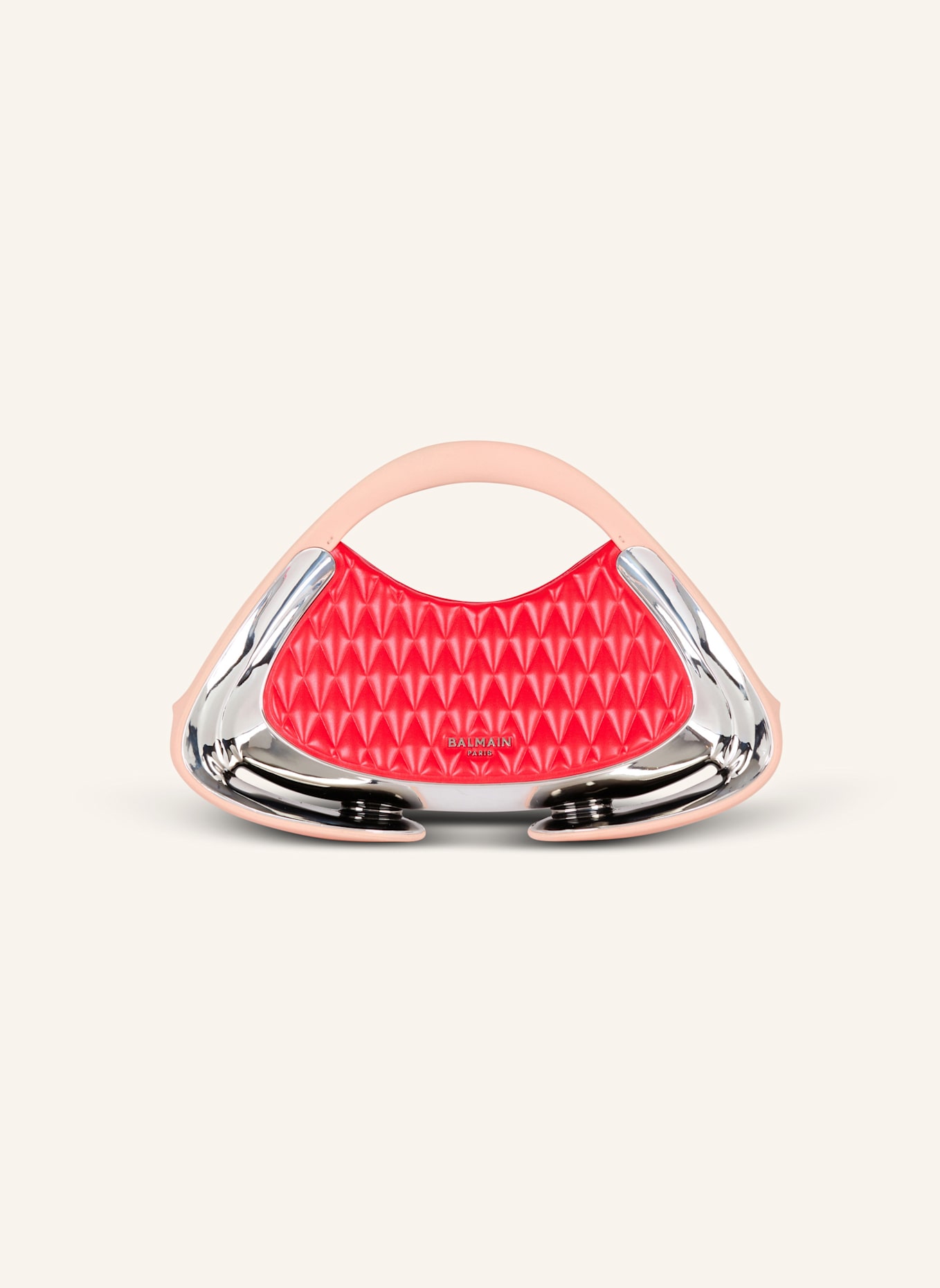 BALMAIN Mittelgroße gesteppte Tasche Jolie Madame: ROT