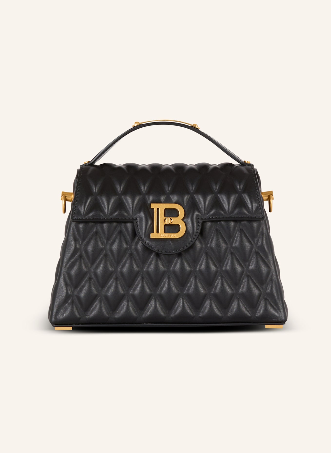 BALMAIN Tasche B-Buzz Dynasty aus gestepptem Kalbsleder, Farbe: SCHWARZ (Bild 1)