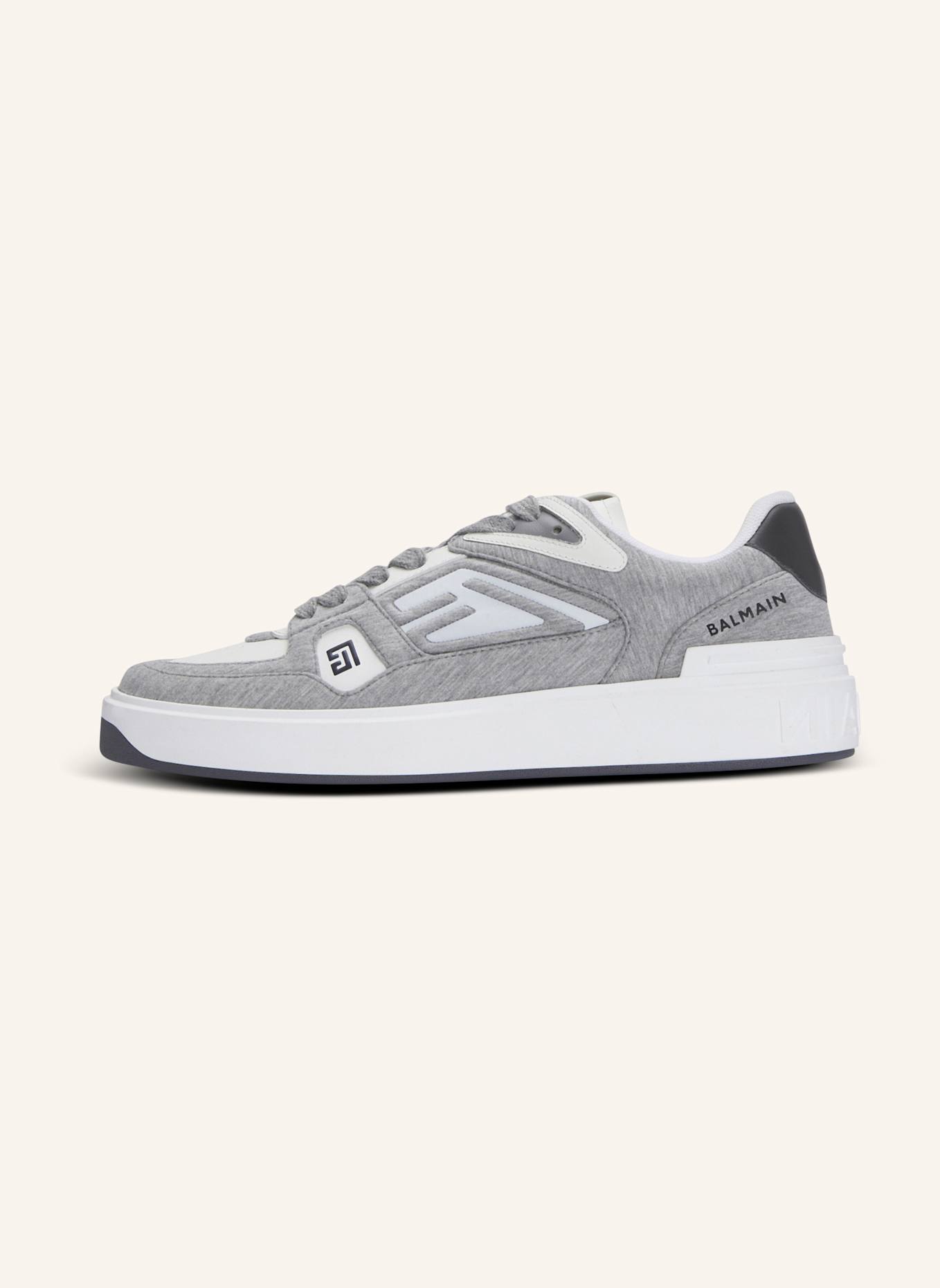 BALMAIN Sneakers B-Court Skate aus Molton und Kalbsleder, Farbe: GRAU (Bild 2)