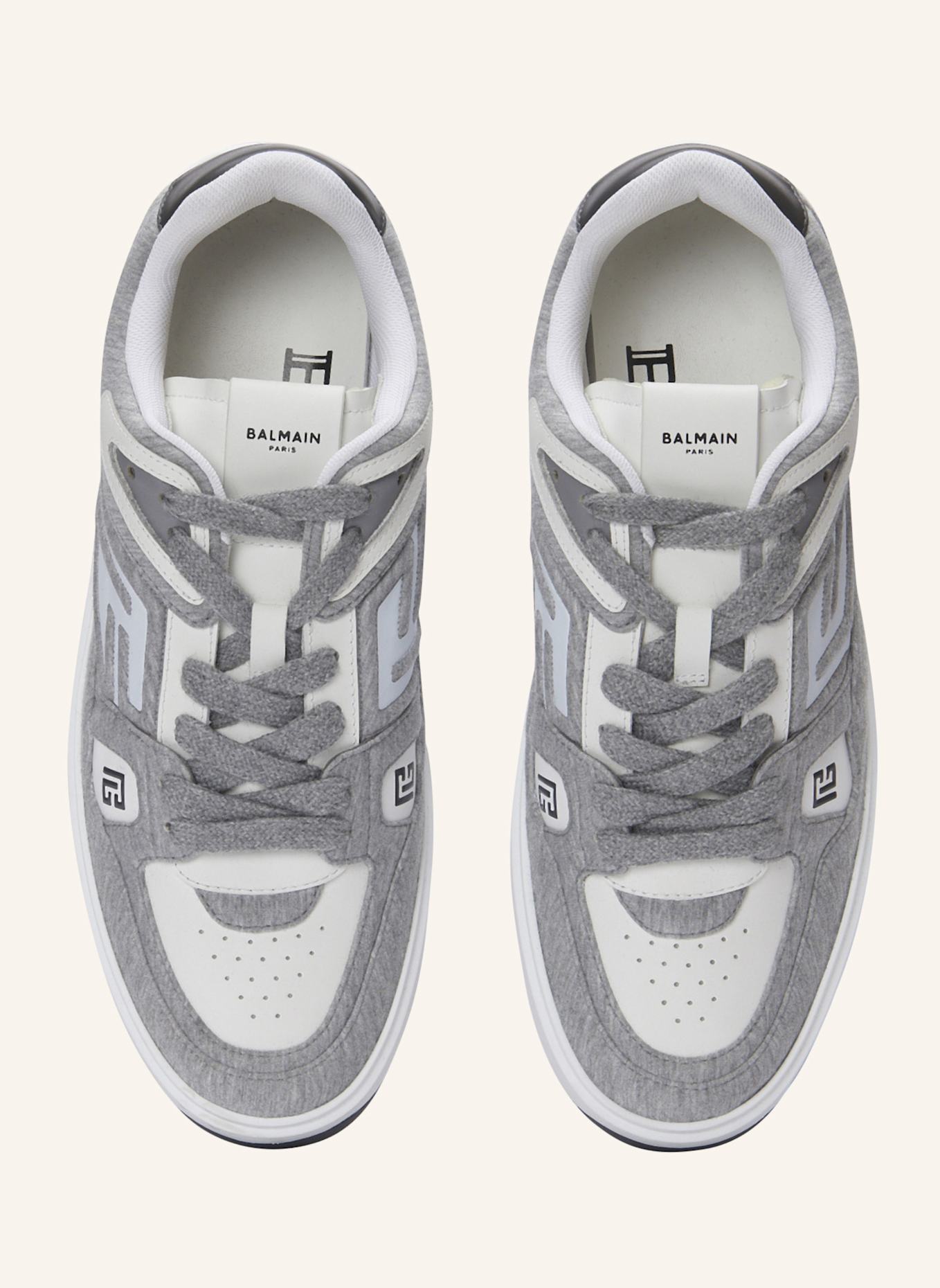 BALMAIN Sneakers B-Court Skate aus Molton und Kalbsleder, Farbe: GRAU (Bild 3)