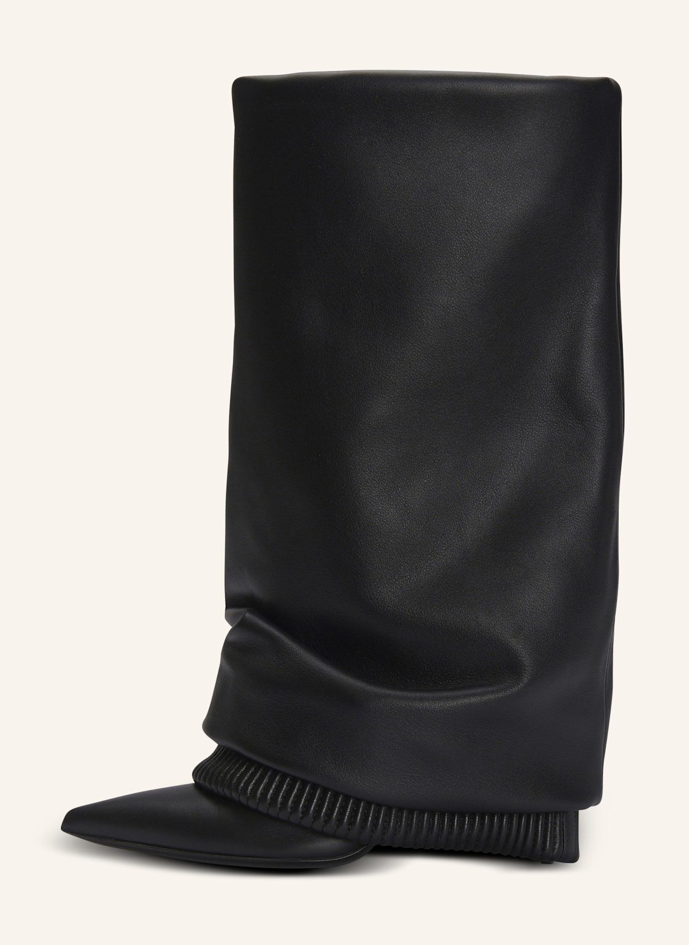 BALMAIN Stiefel Trousers aus Kalbsleder: SCHWARZ