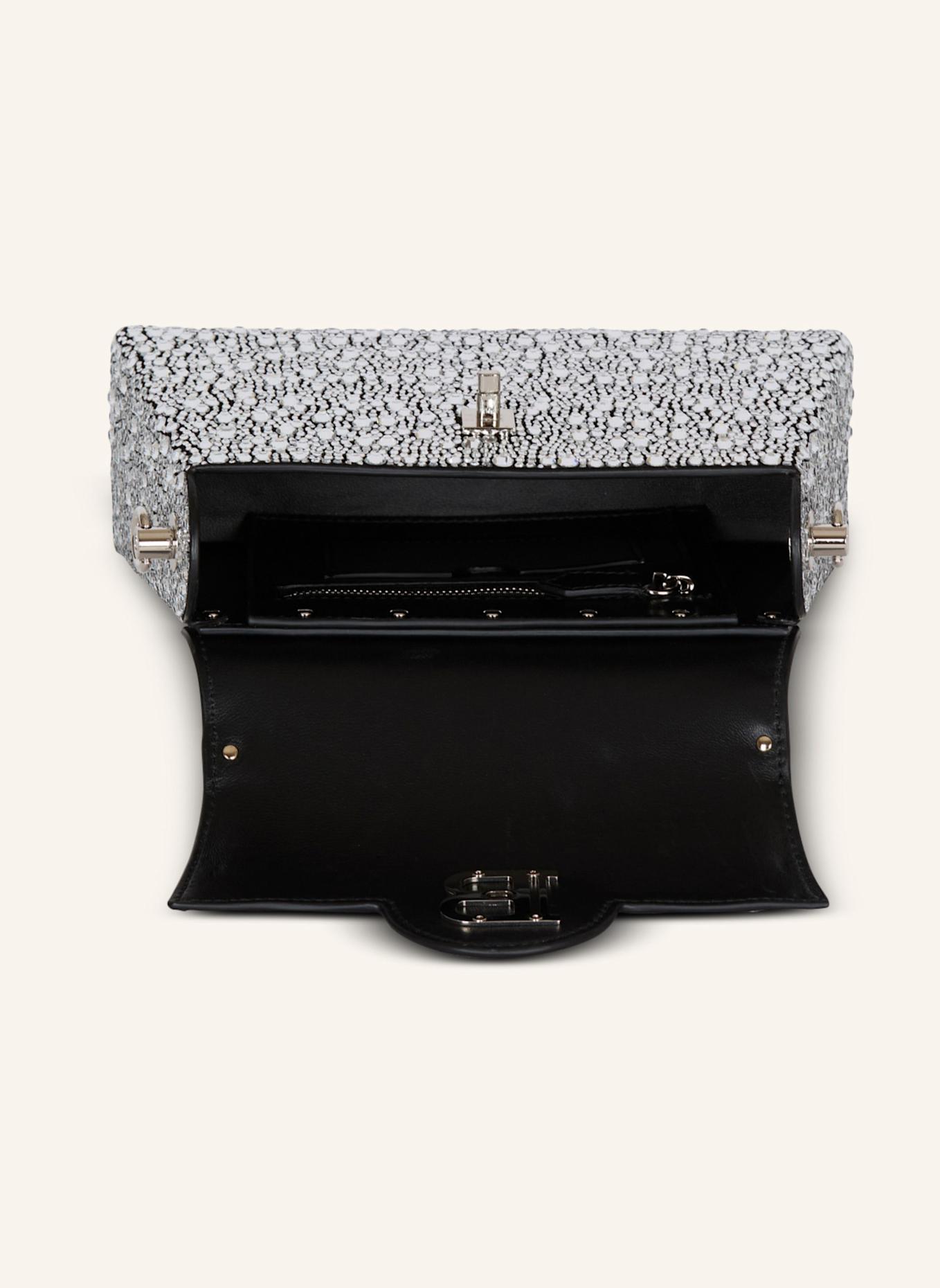 BALMAIN Tasche B-Buzz Dynasty aus Wildleder und Strass: SILBER