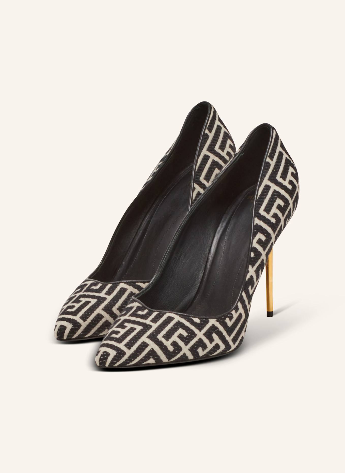 BALMAIN Pumps Ruby mit Jacquard-Monogramm: SCHWARZ