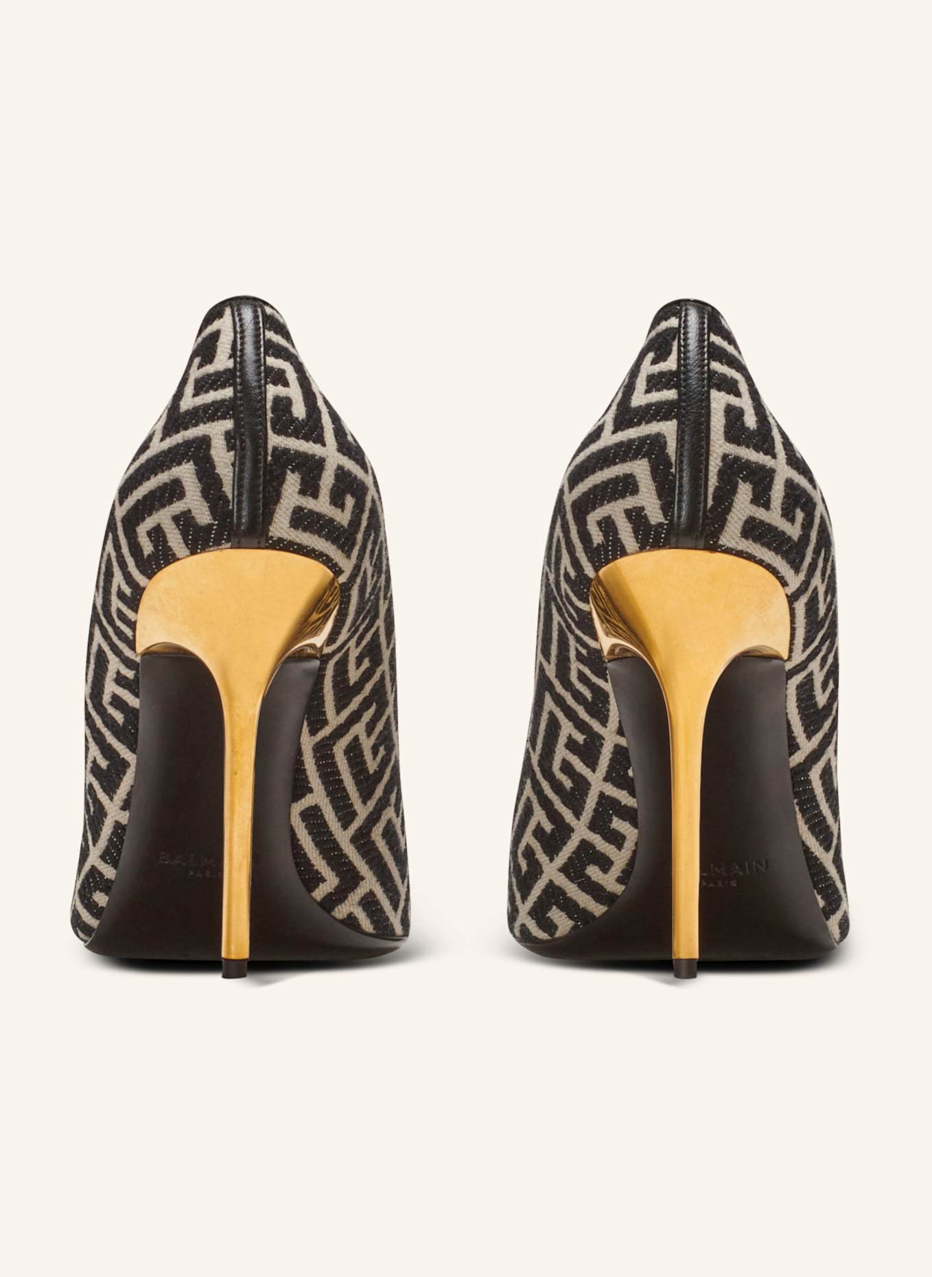 BALMAIN Pumps Ruby mit Jacquard-Monogramm: SCHWARZ