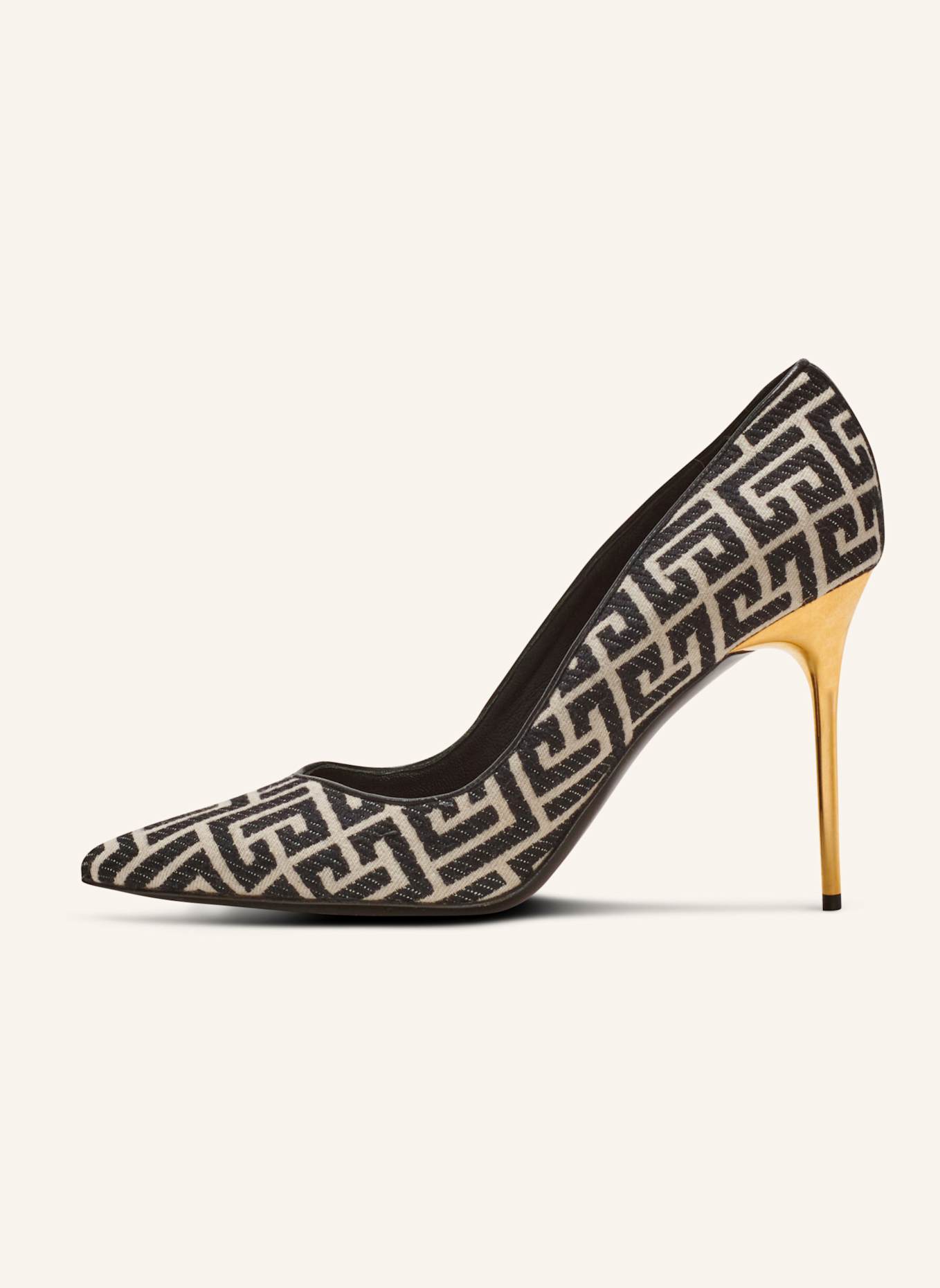 BALMAIN Pumps Ruby mit Jacquard-Monogramm: SCHWARZ