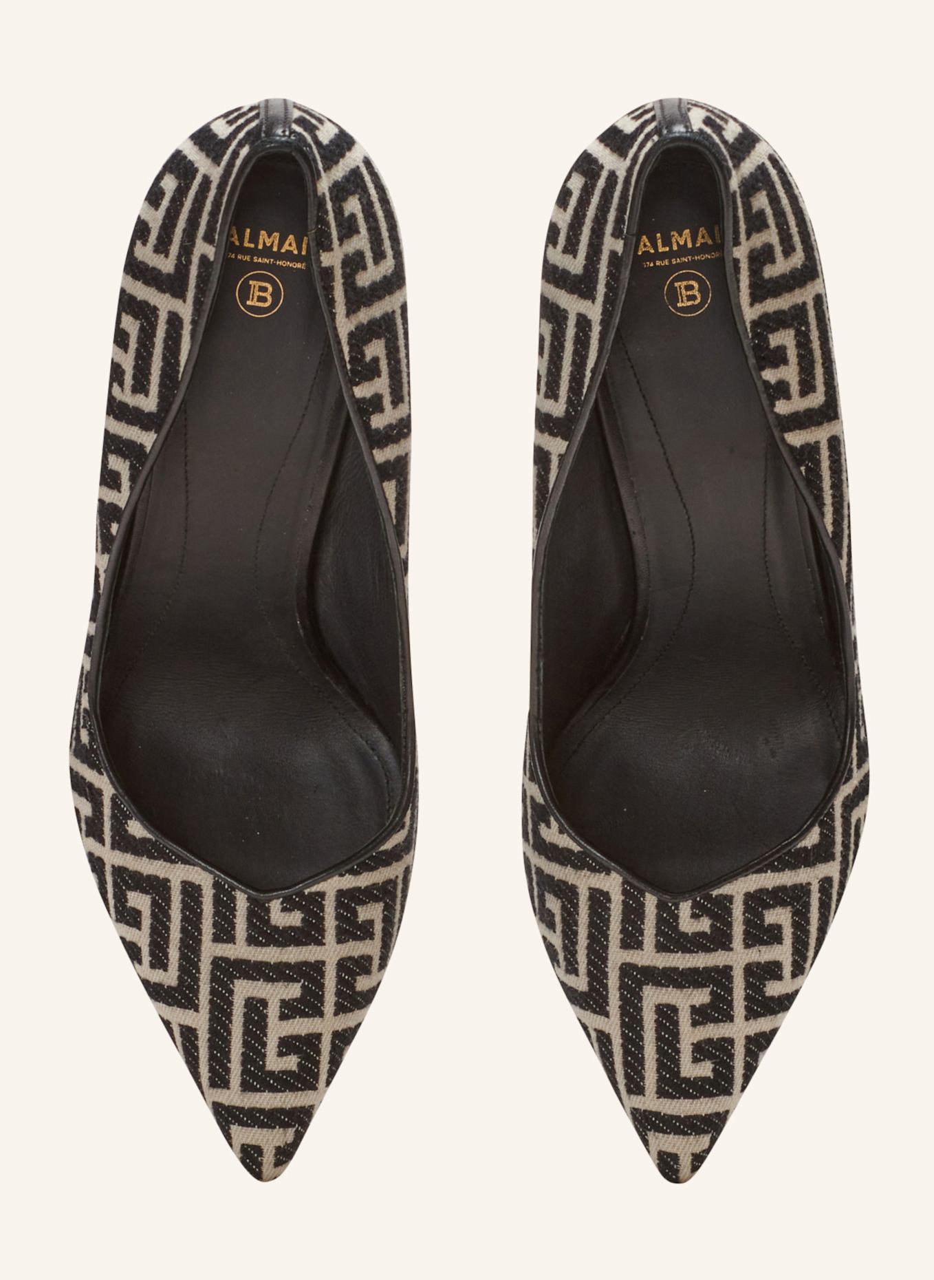 BALMAIN Pumps Ruby mit Jacquard-Monogramm: SCHWARZ