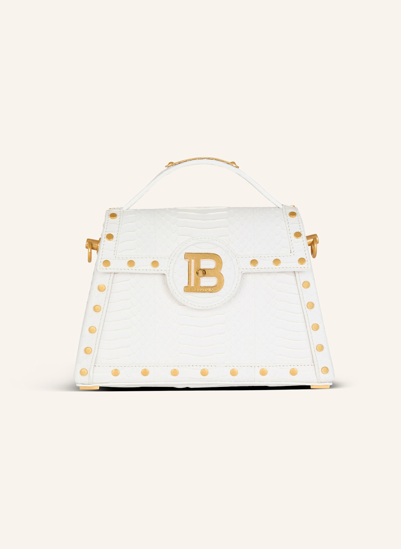 BALMAIN Tasche B-Buzz Dynasty aus Hirschleder, Farbe: WEISS (Bild 1)