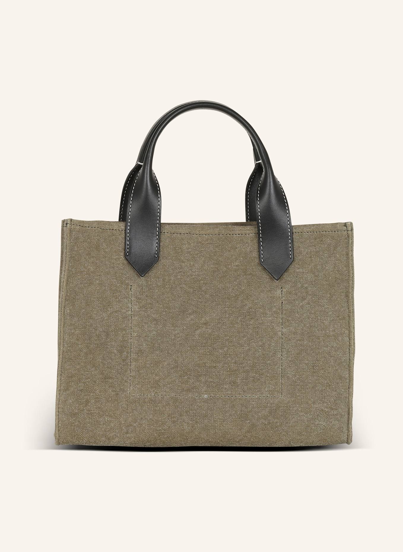 BALMAIN Kleiner Shopper B-Army aus Canvas mit Ledereinsätzen, Farbe: KHAKI (Bild 2)