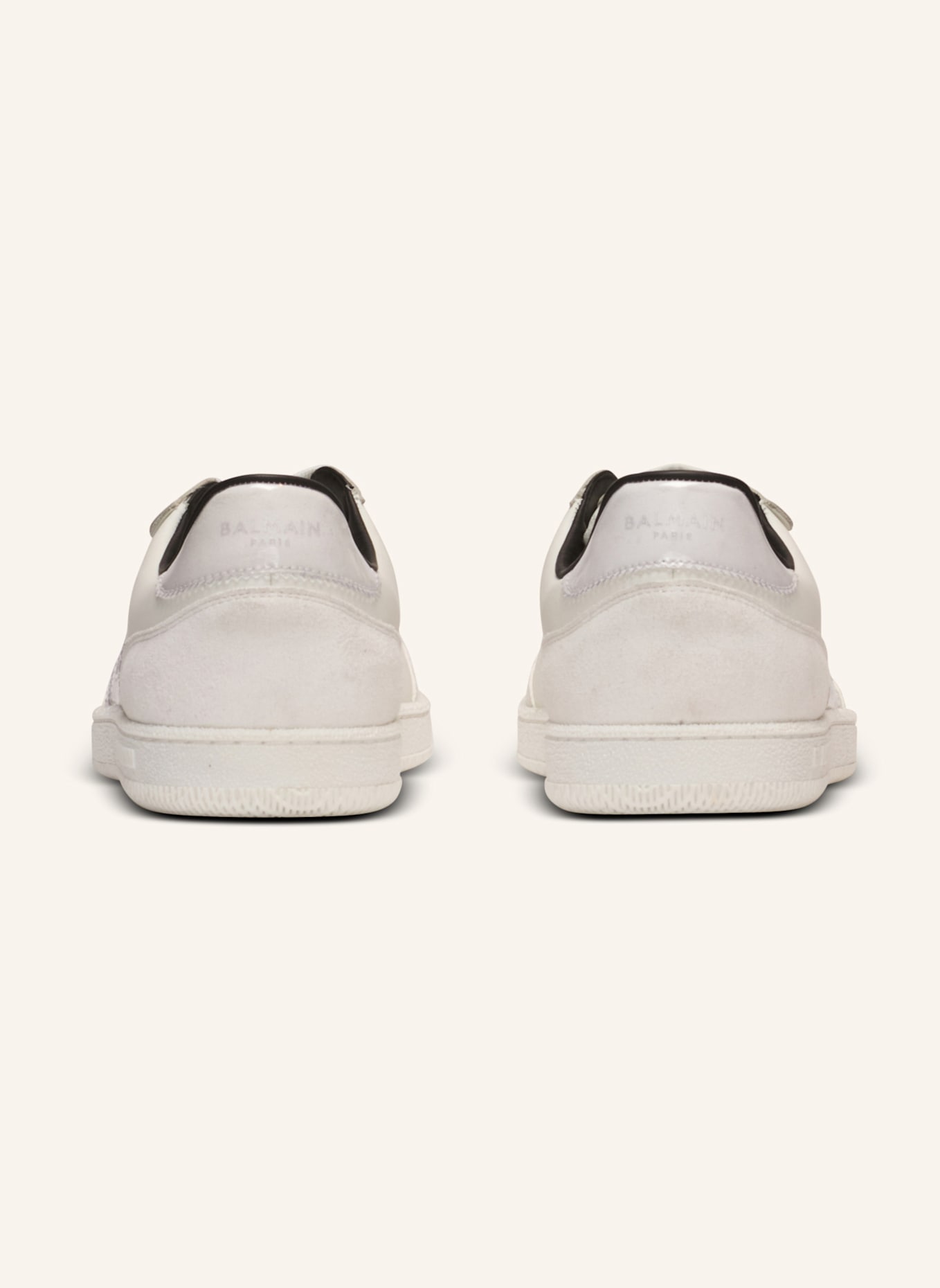 BALMAIN Sneakers Balmain Swan aus Wildleder: WEISS