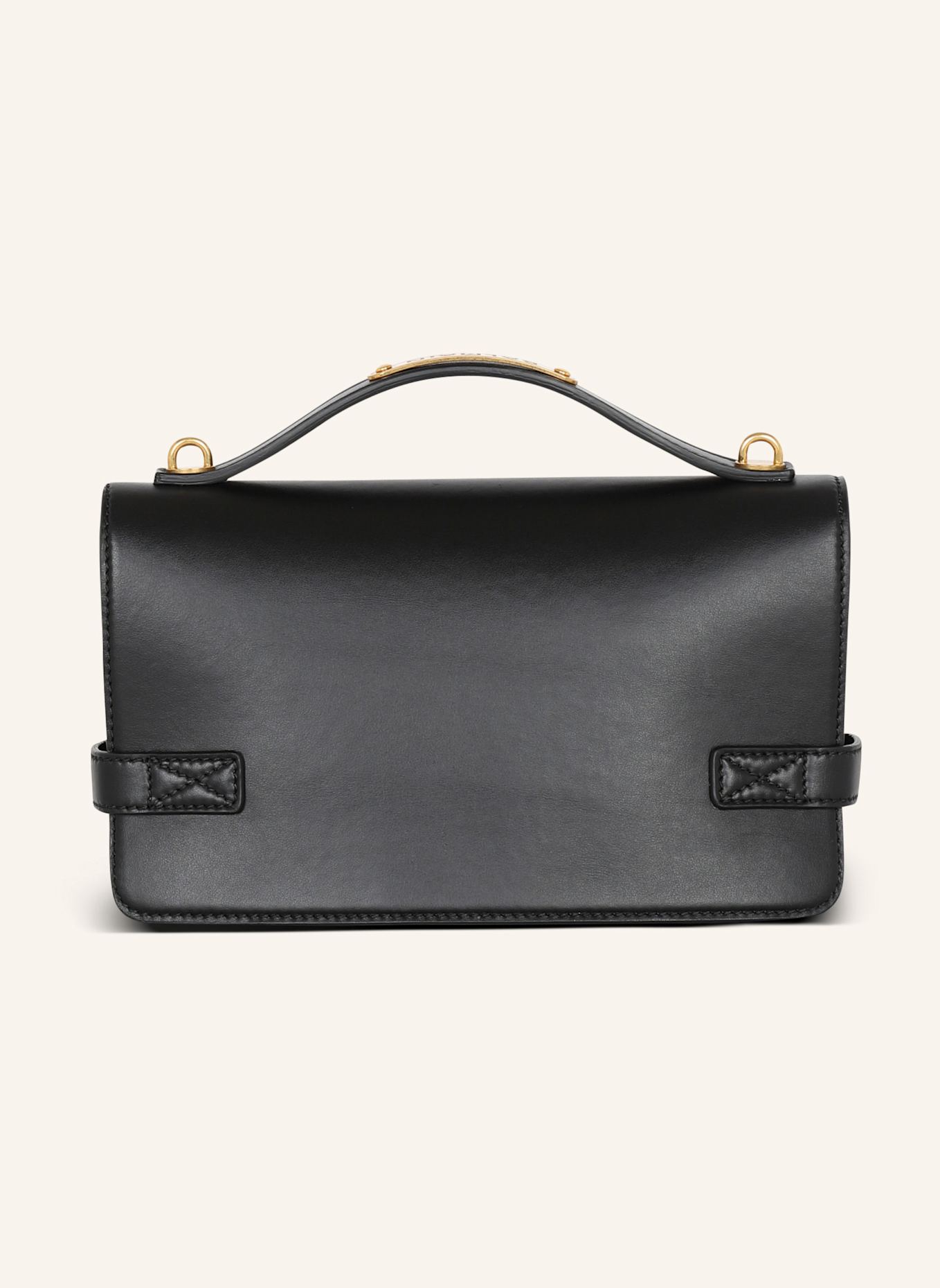BALMAIN Tasche B-Buzz 24 aus Glattleder: SCHWARZ
