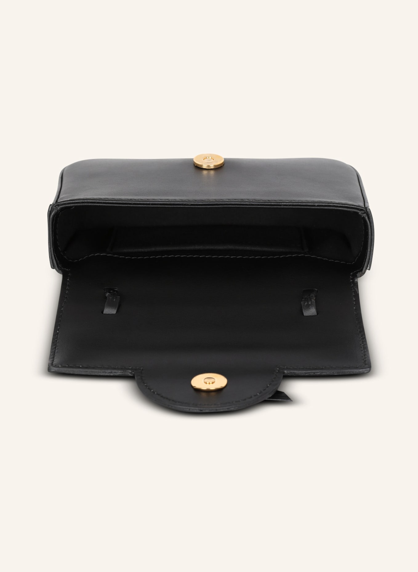 BALMAIN Mini-Tasche B-Buzz aus Leder: SCHWARZ