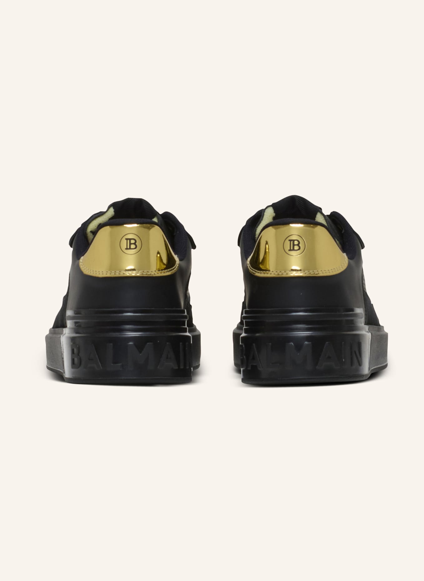 BALMAIN Sneakers B-Court Flip aus Kalbsleder: SCHWARZ