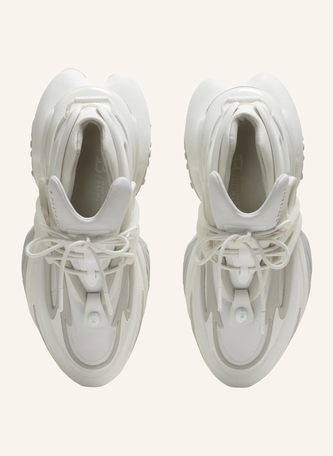 BALMAIN Sneakers Unicorn aus Neopren und Leder: WEISS