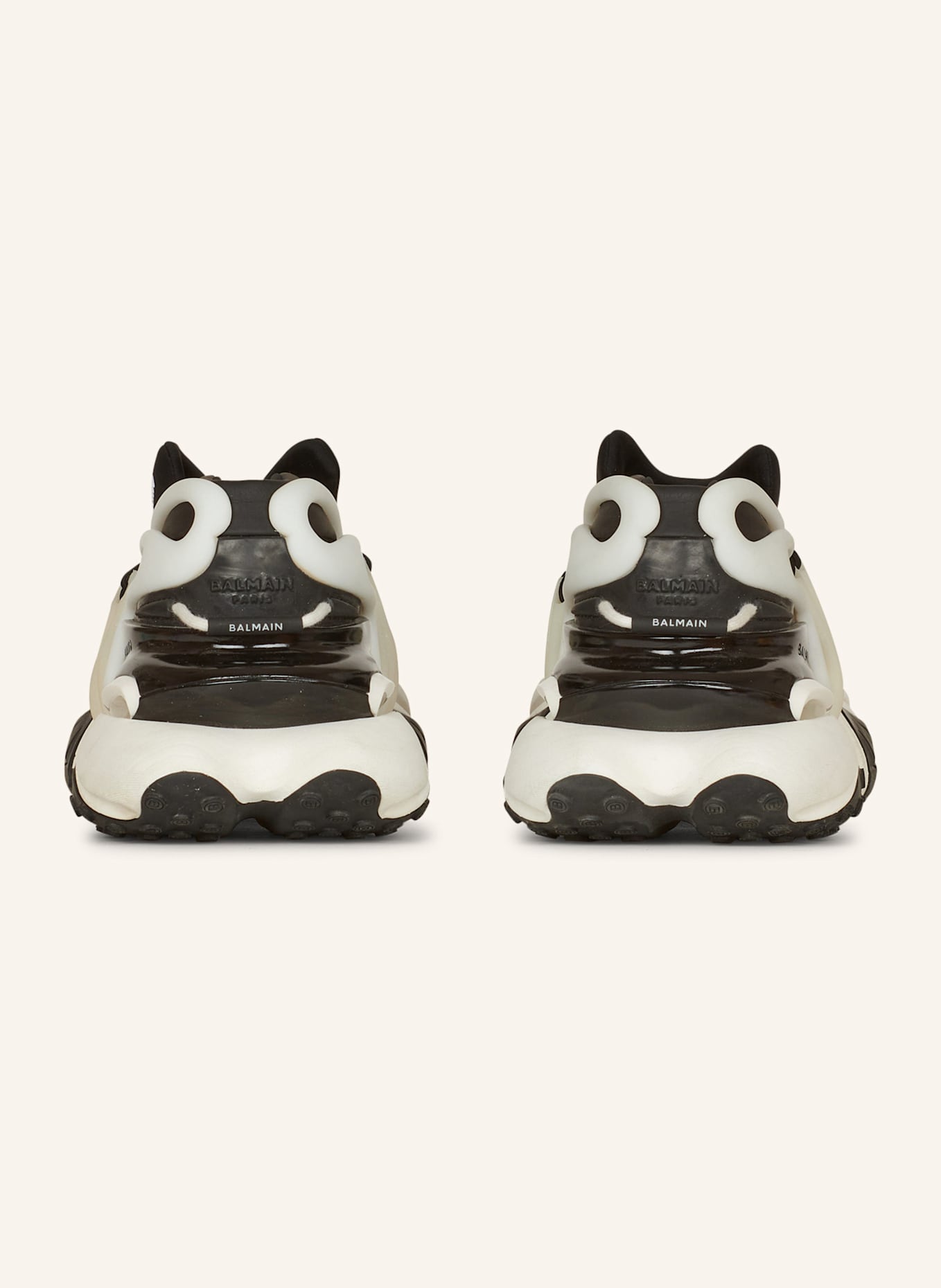 BALMAIN Low-Top-Sneakers Unicorn aus Neopren und Leder: SCHWARZ