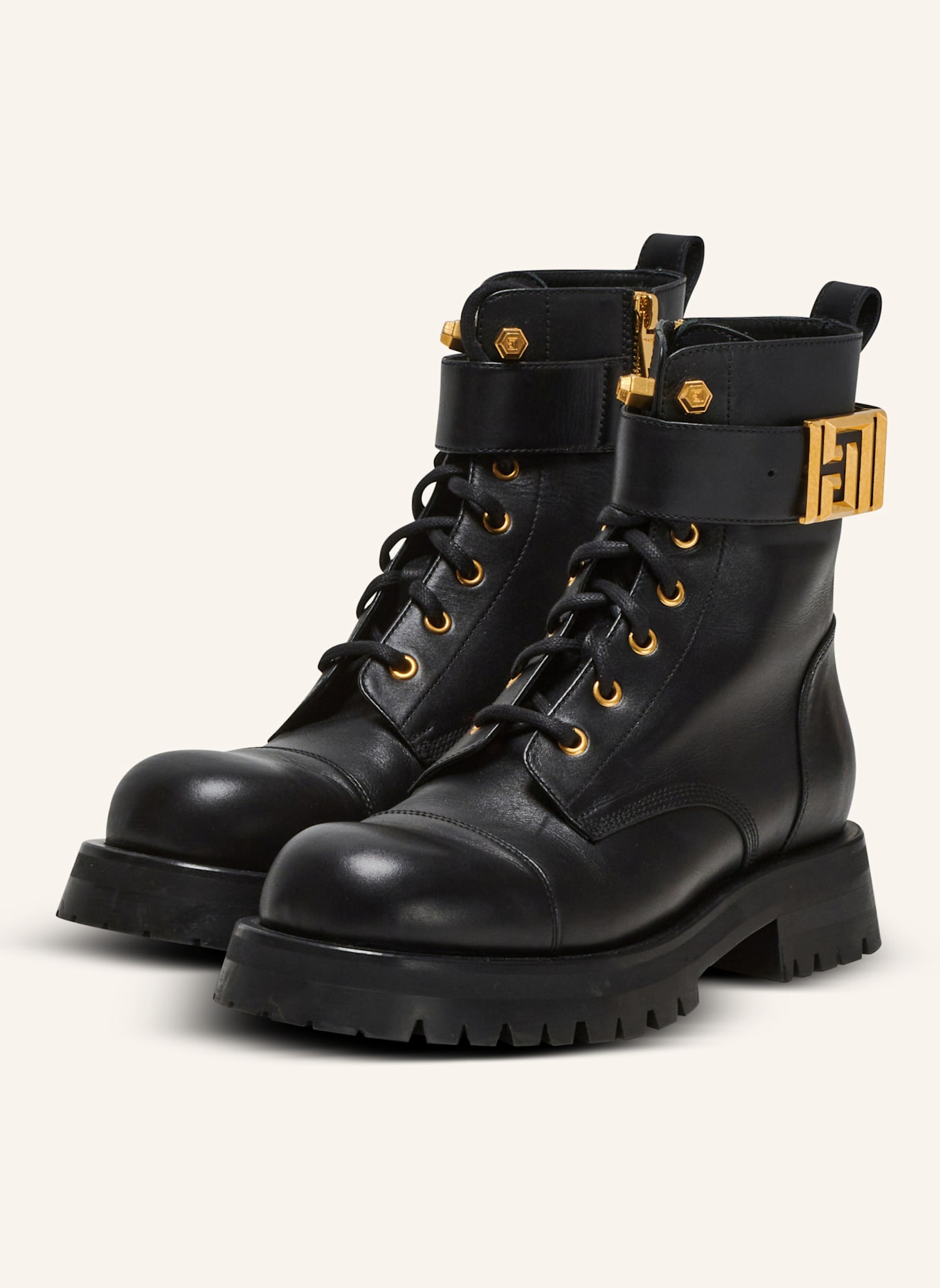 BALMAIN Ranger-Stiefeletten Charlie aus Leder: SCHWARZ