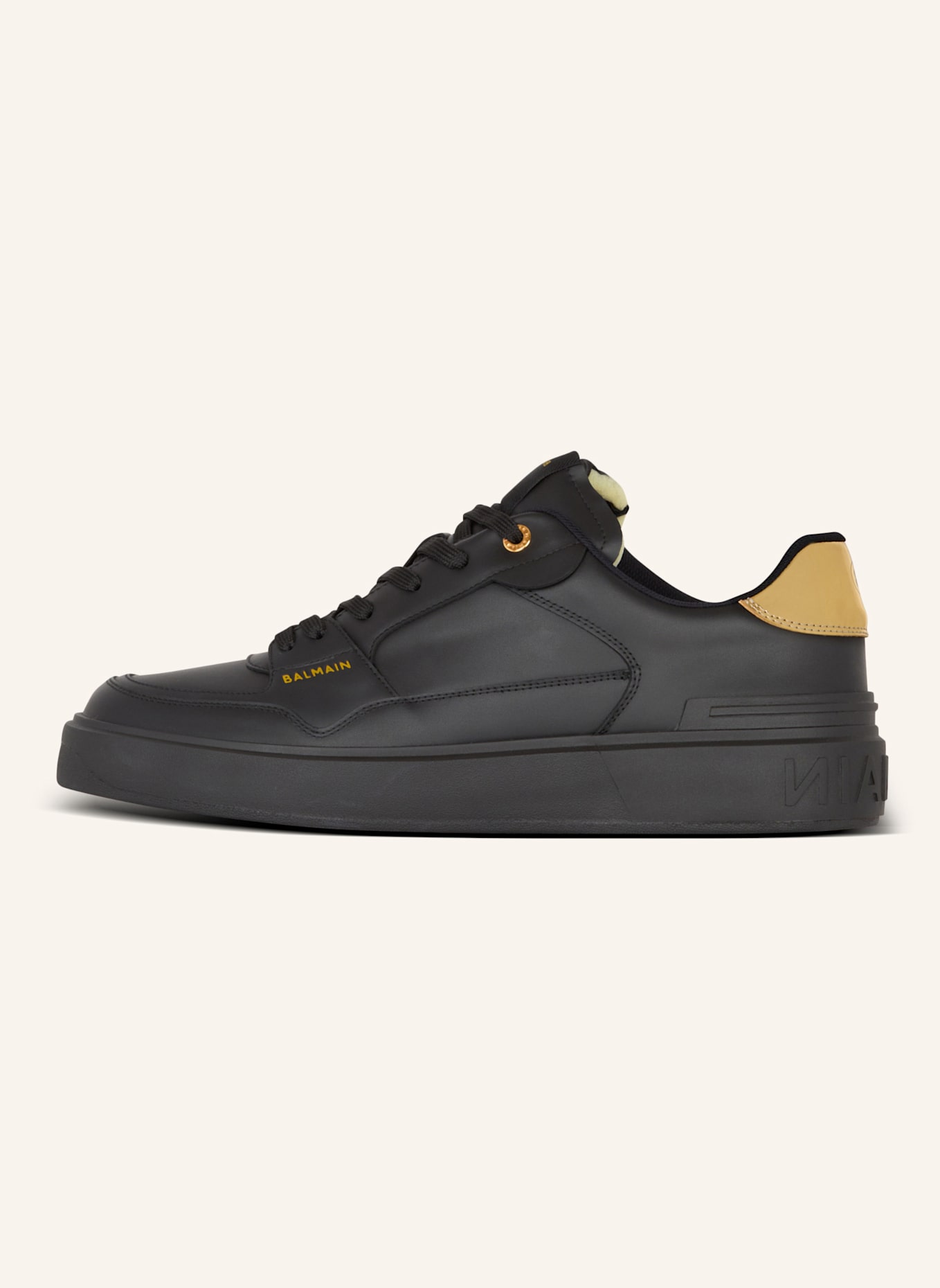 BALMAIN Sneakers B-Court Flip aus Kalbsleder: SCHWARZ
