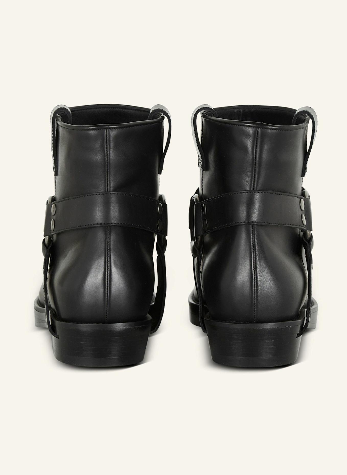 BALMAIN Biker-Stiefeletten aus Kalbsleder: SCHWARZ