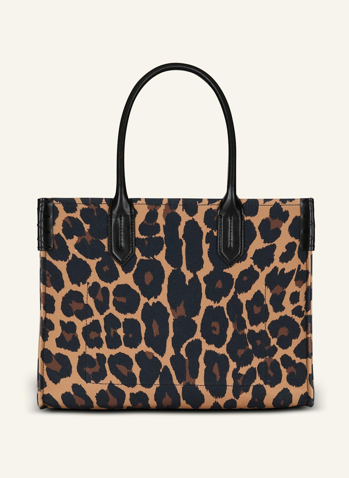 BALMAIN Shopper B-Army 36 mit Leoparden-Print: BRAUN
