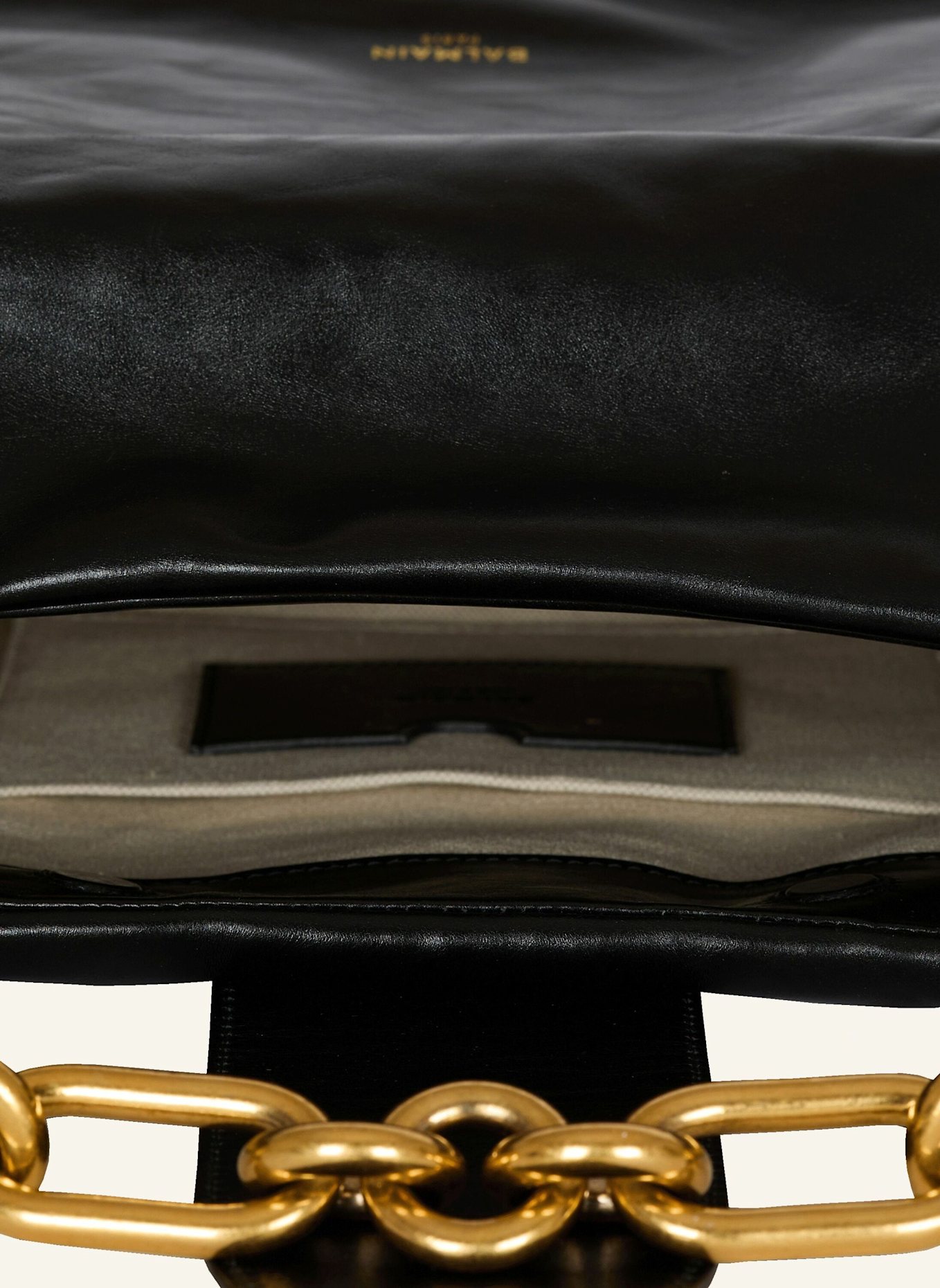 BALMAIN Sync Hobo Bag aus Kalbsleder: SCHWARZ