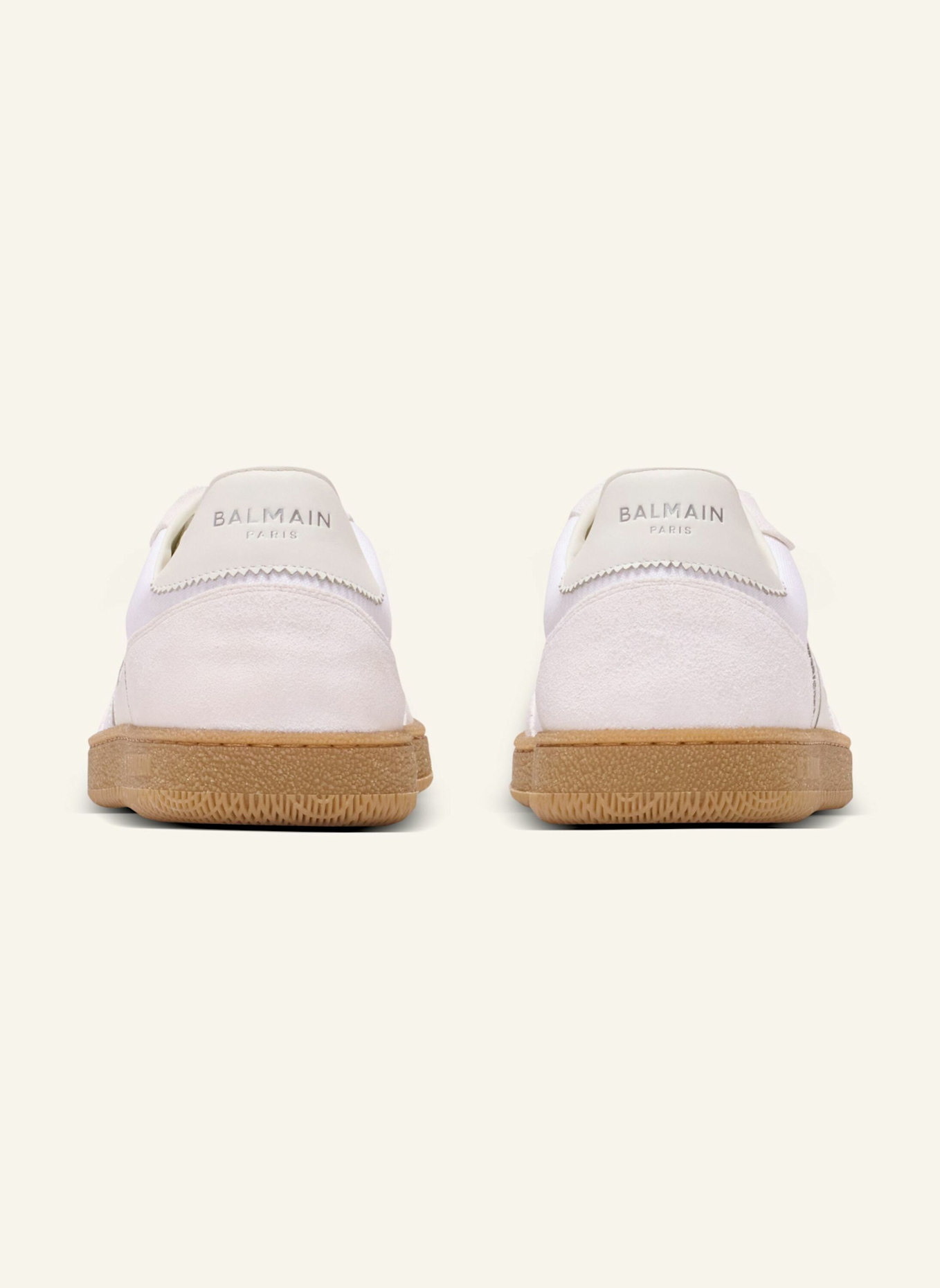 BALMAIN Sneakers Balmain Swan aus Leder und Canvas: WEISS