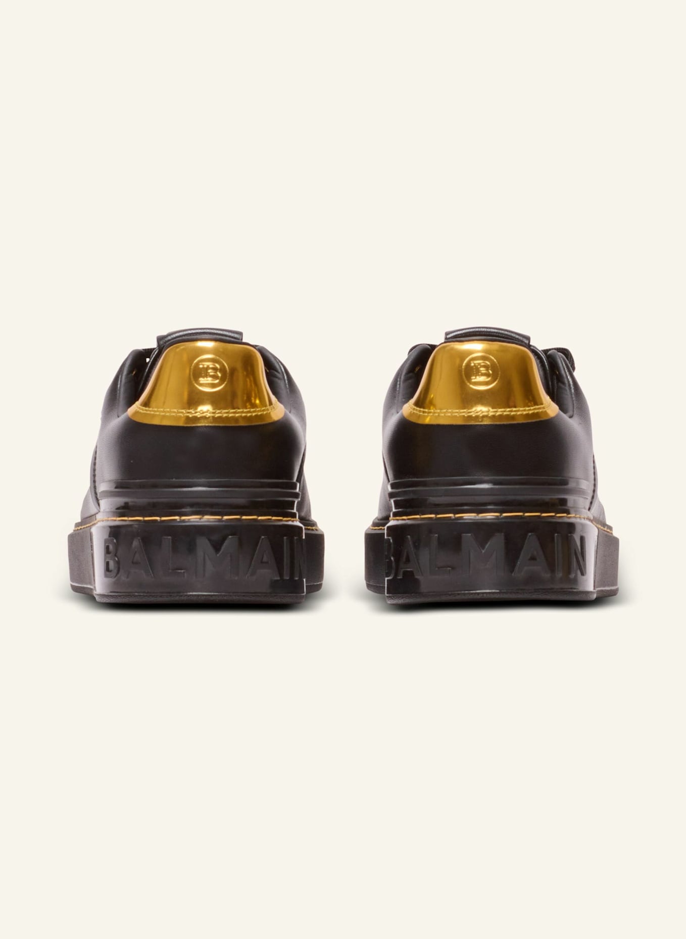 BALMAIN Sneakers B-Court aus Kalbsleder: SCHWARZ