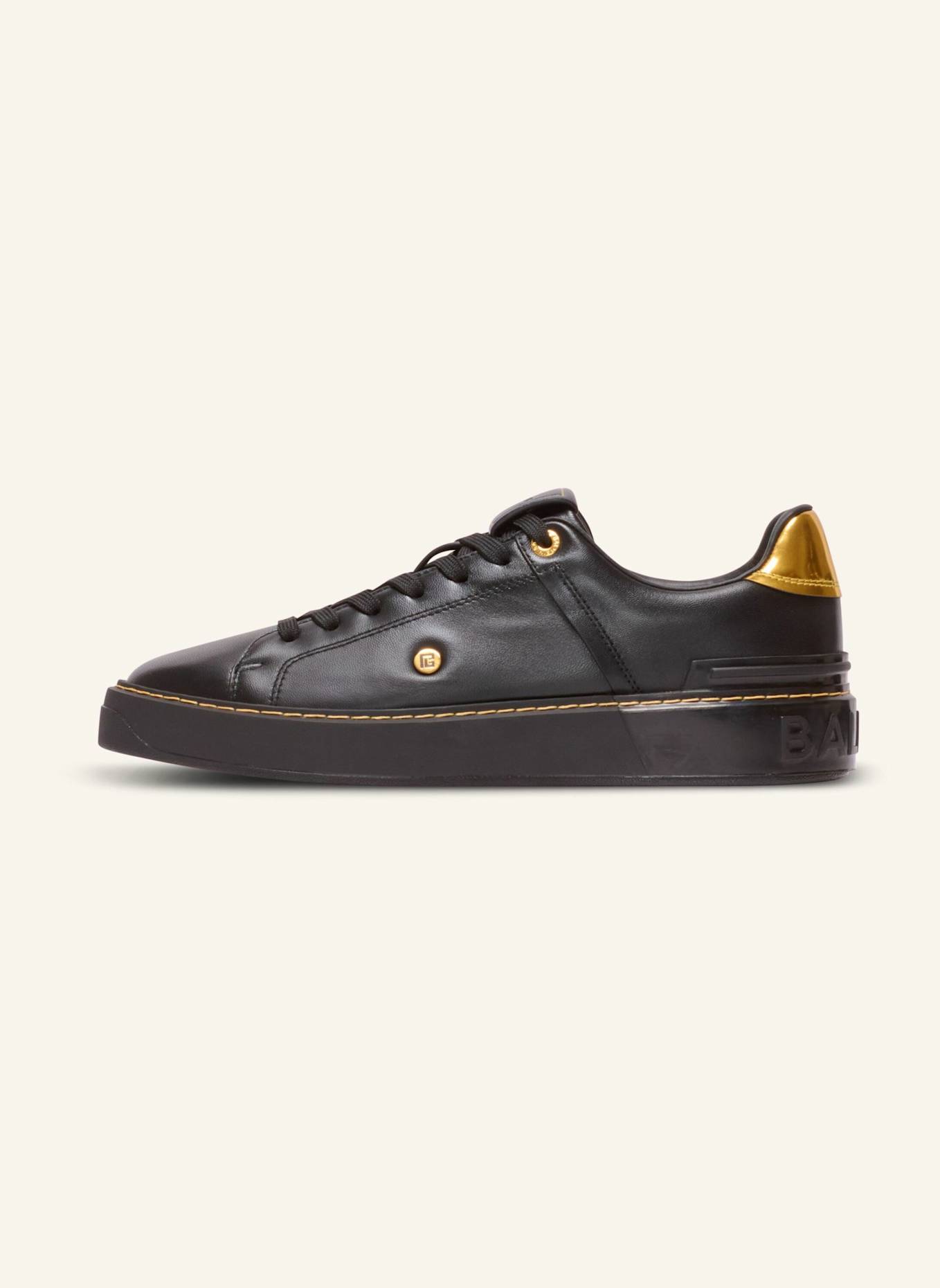 BALMAIN Sneakers B-Court aus Kalbsleder: SCHWARZ