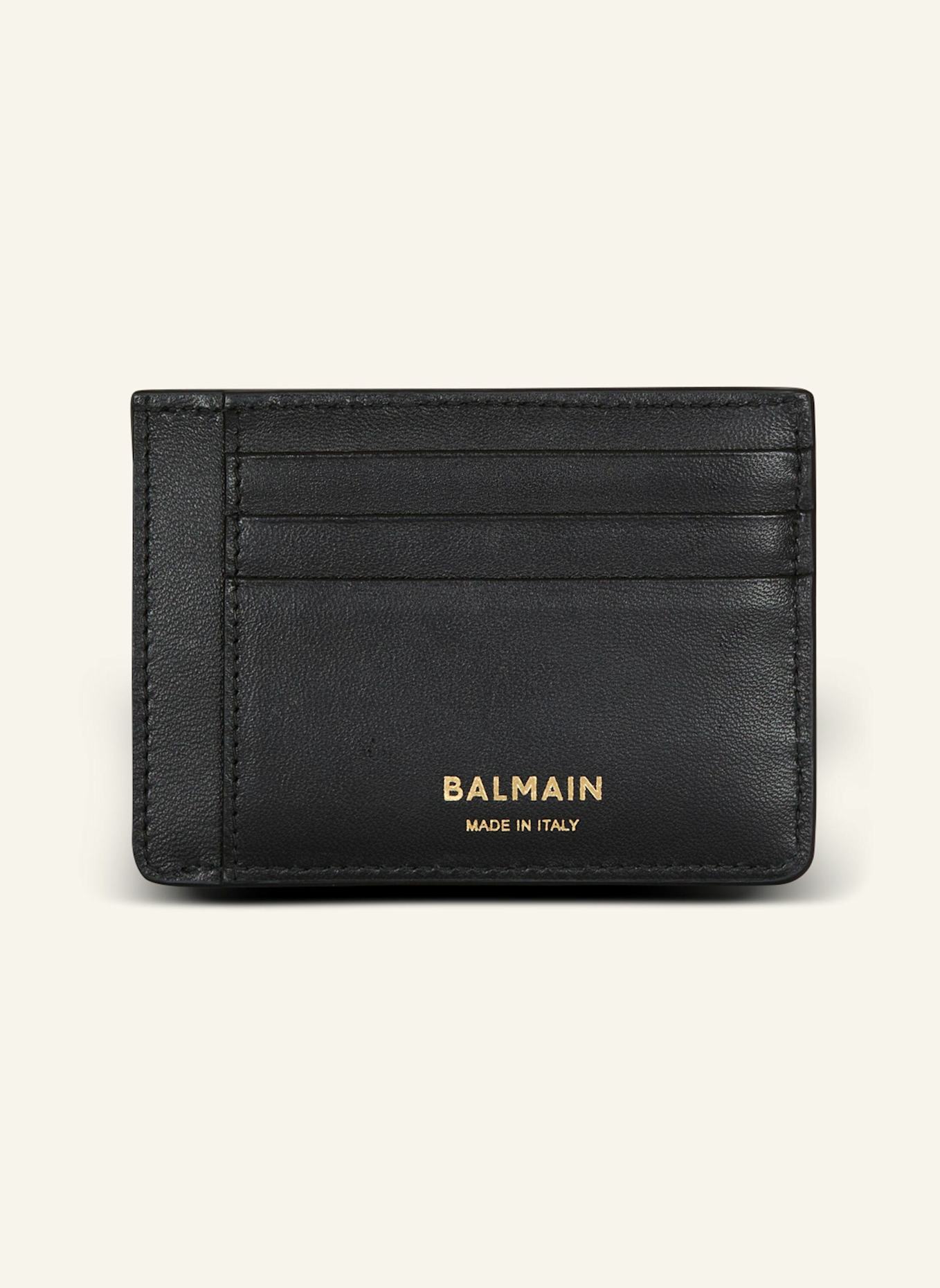 BALMAIN Kartenetui Anthem aus Kalbsleder: SCHWARZ