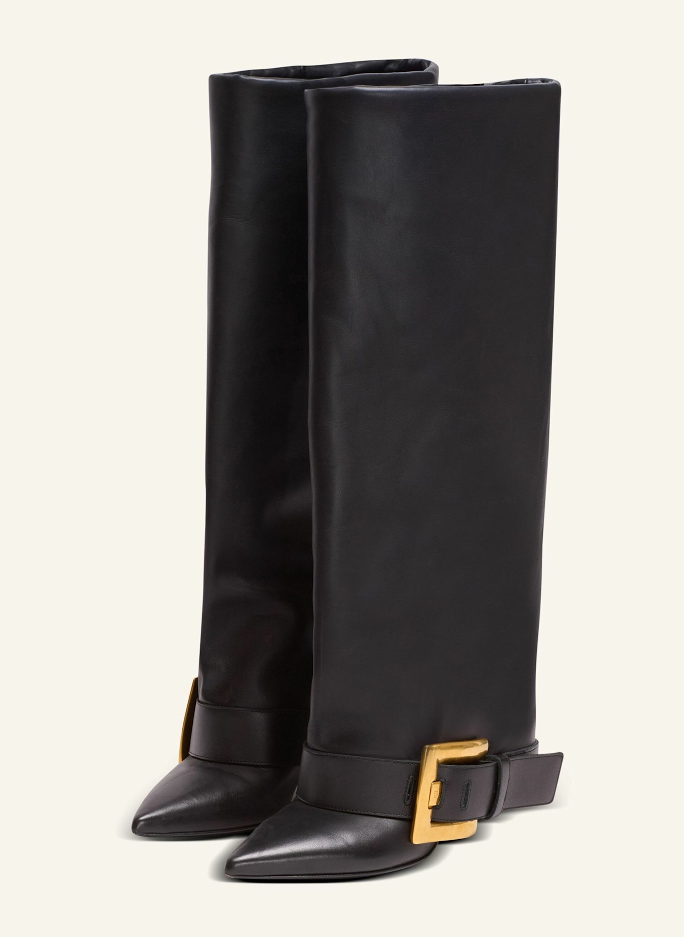 BALMAIN Stiefel Anthem aus Kalbsleder: SCHWARZ