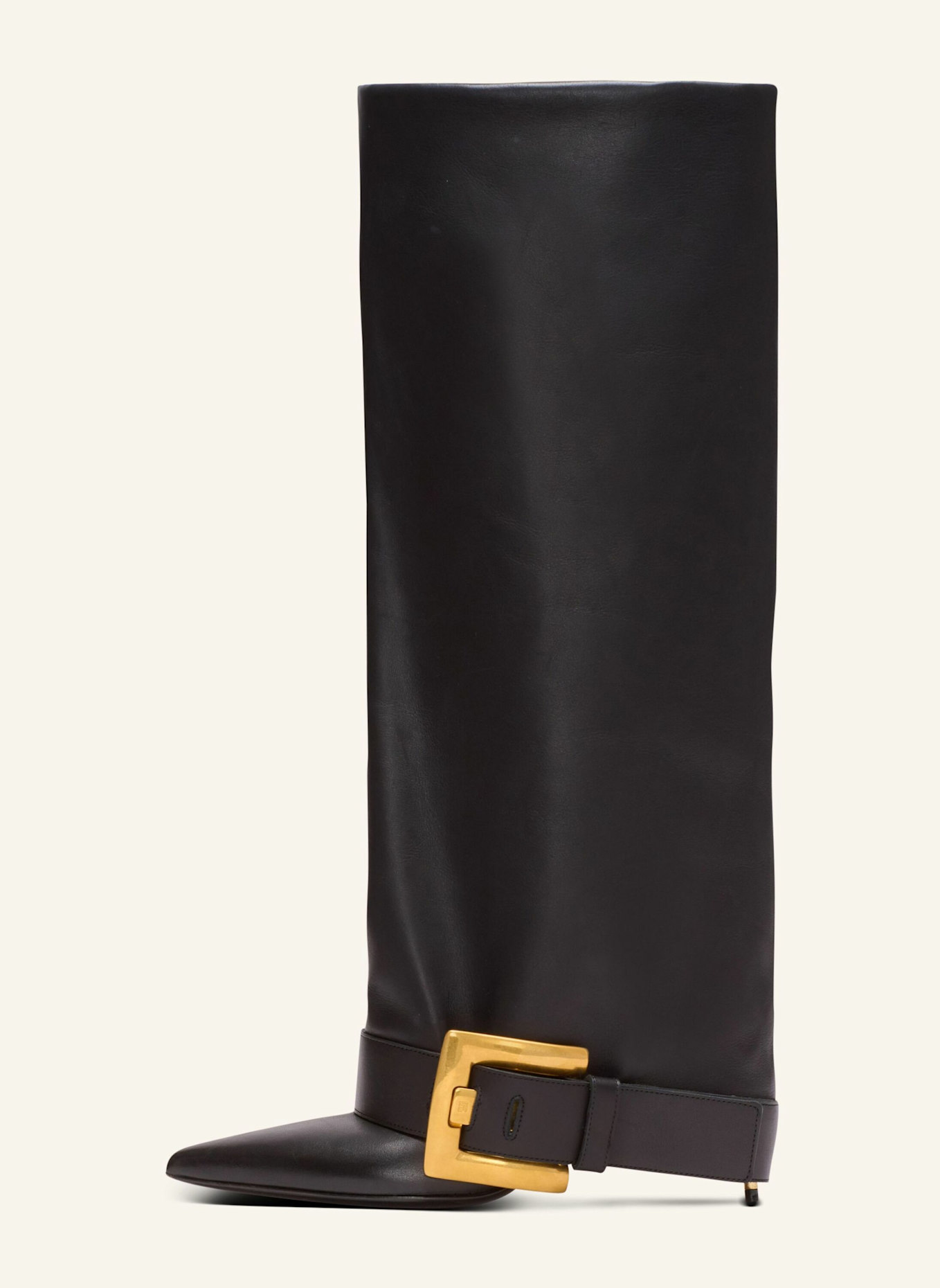 BALMAIN Stiefel Anthem aus Kalbsleder: SCHWARZ