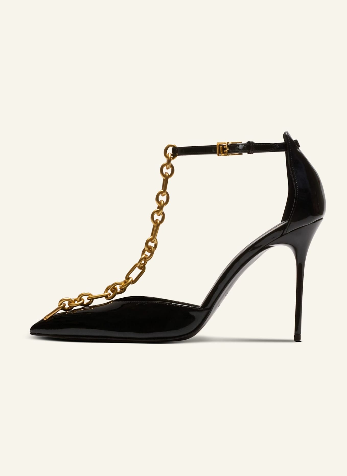 BALMAIN Sync Pumps aus Lackleder mit spitzer Zehenpartie: SCHWARZ