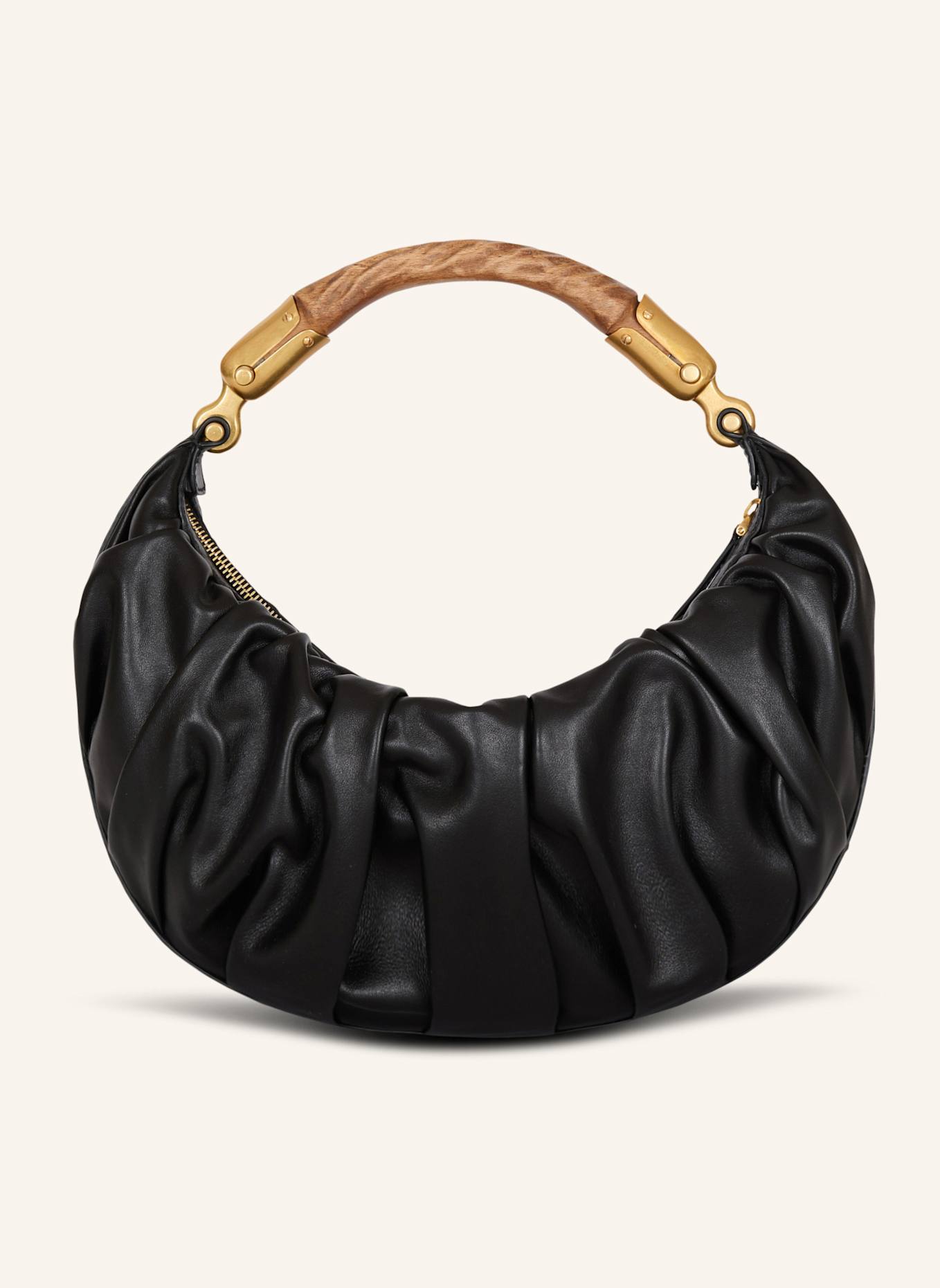 BALMAIN Mittelgroße Tasche Ebene aus Kalbsleder: SCHWARZ