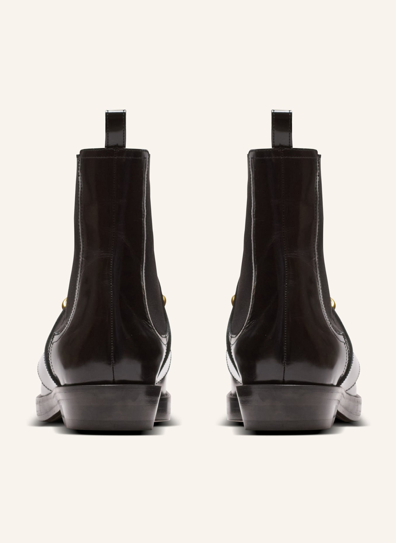 BALMAIN Chelsea-Boots Sync aus Lackleder: SCHWARZ