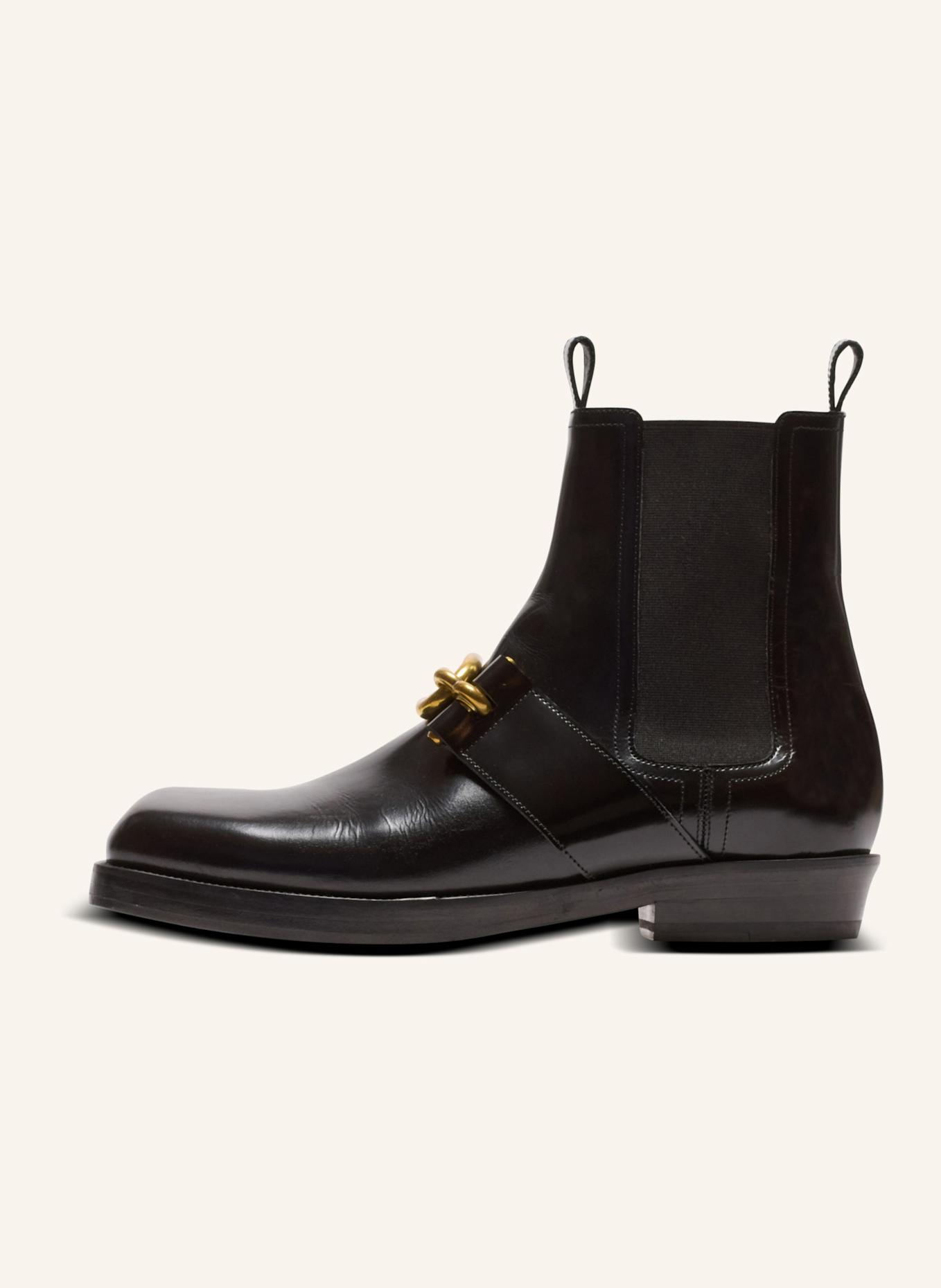 BALMAIN Chelsea-Boots Sync aus Lackleder: SCHWARZ