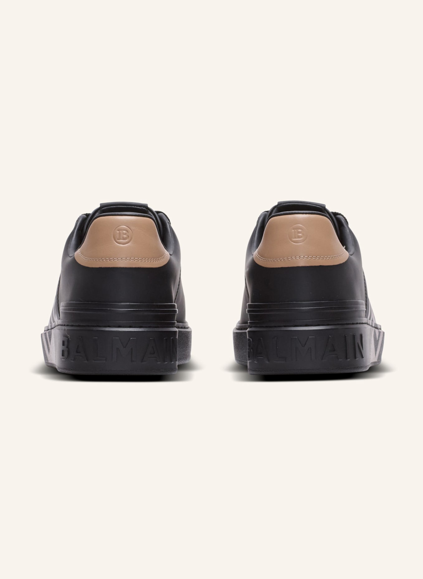 BALMAIN Sneakers B-Court aus Kalbsleder: SCHWARZ