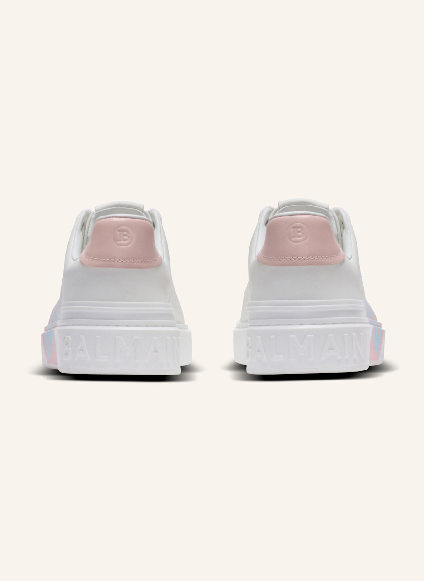 BALMAIN Sneakers B-Court aus Kalbsleder: WEISS