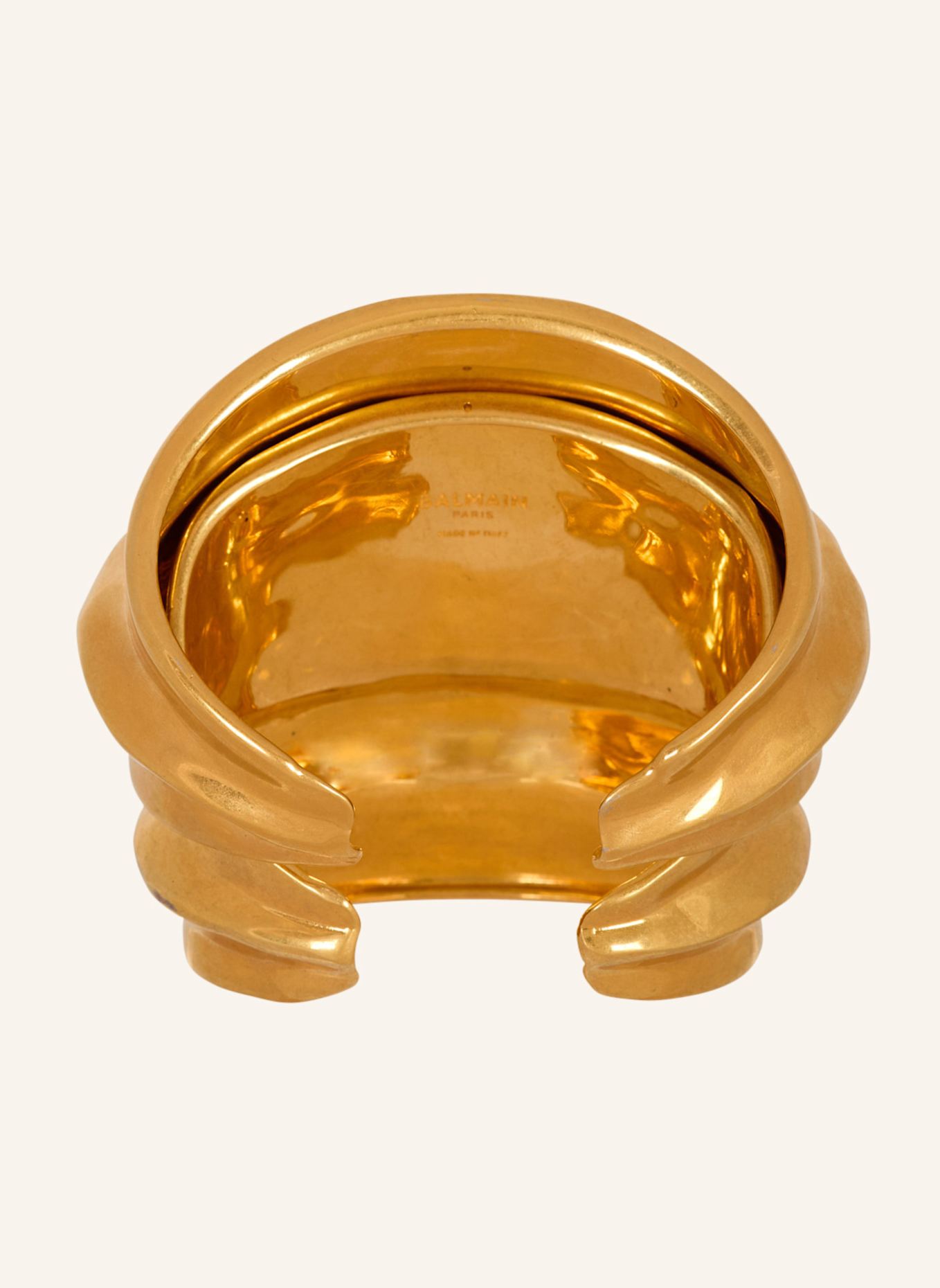 BALMAIN Armreif aus Messing im Bambus-Design: GOLD